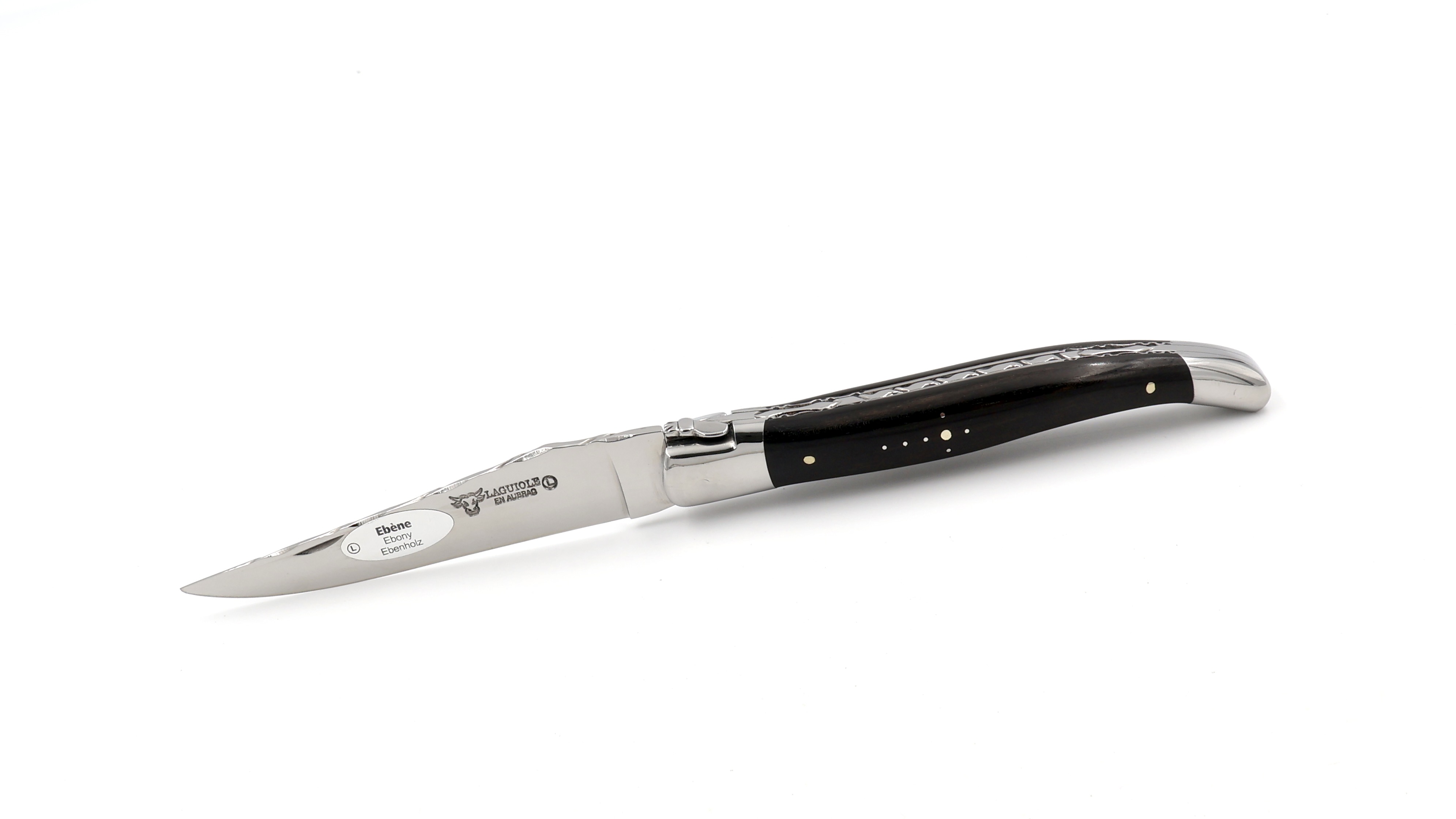 Laguiole en Aubrac komplett guillochiert Ebenholz 12 cm 