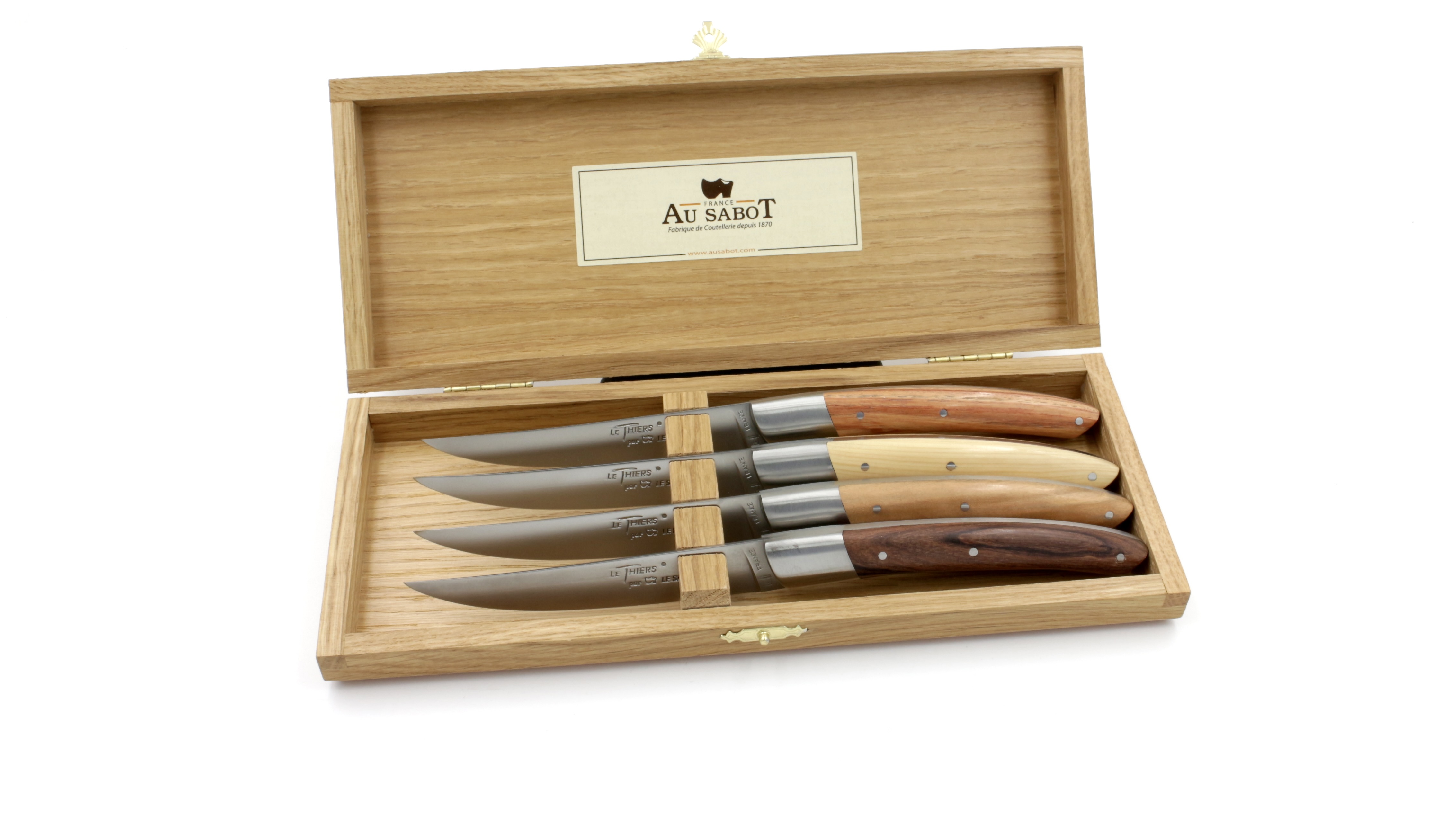 ED45607F-7571-4CFA-A8D0-A5A43A2E716F_1_201_aVPia9w5gYYsJO AU SABOT Le Thiers PRESTIGE Steakmesser Edel-Hölzer Set 4-teilig