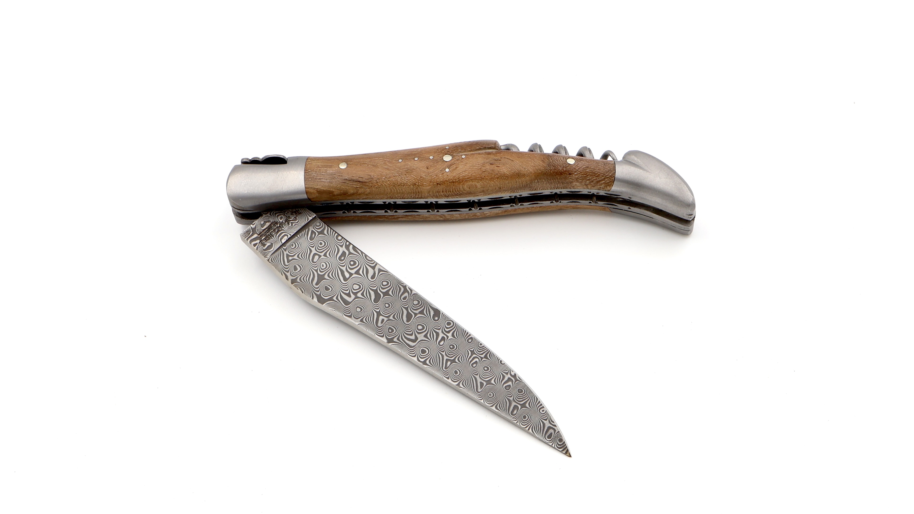 Laguiole en Aubrac Weinstock DSC® Rosendamast mit Korkenzieher Doppelplatine 12 cm  Laguiole en Aubrac Weinstock DSC® Rosendamast mit Korkenzieher Doppelplatine 12 cm