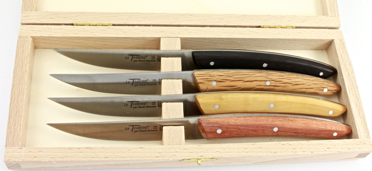 Claude DOZORME Thiers Steakmesser Set gemischte Hölzer 6-tlg.