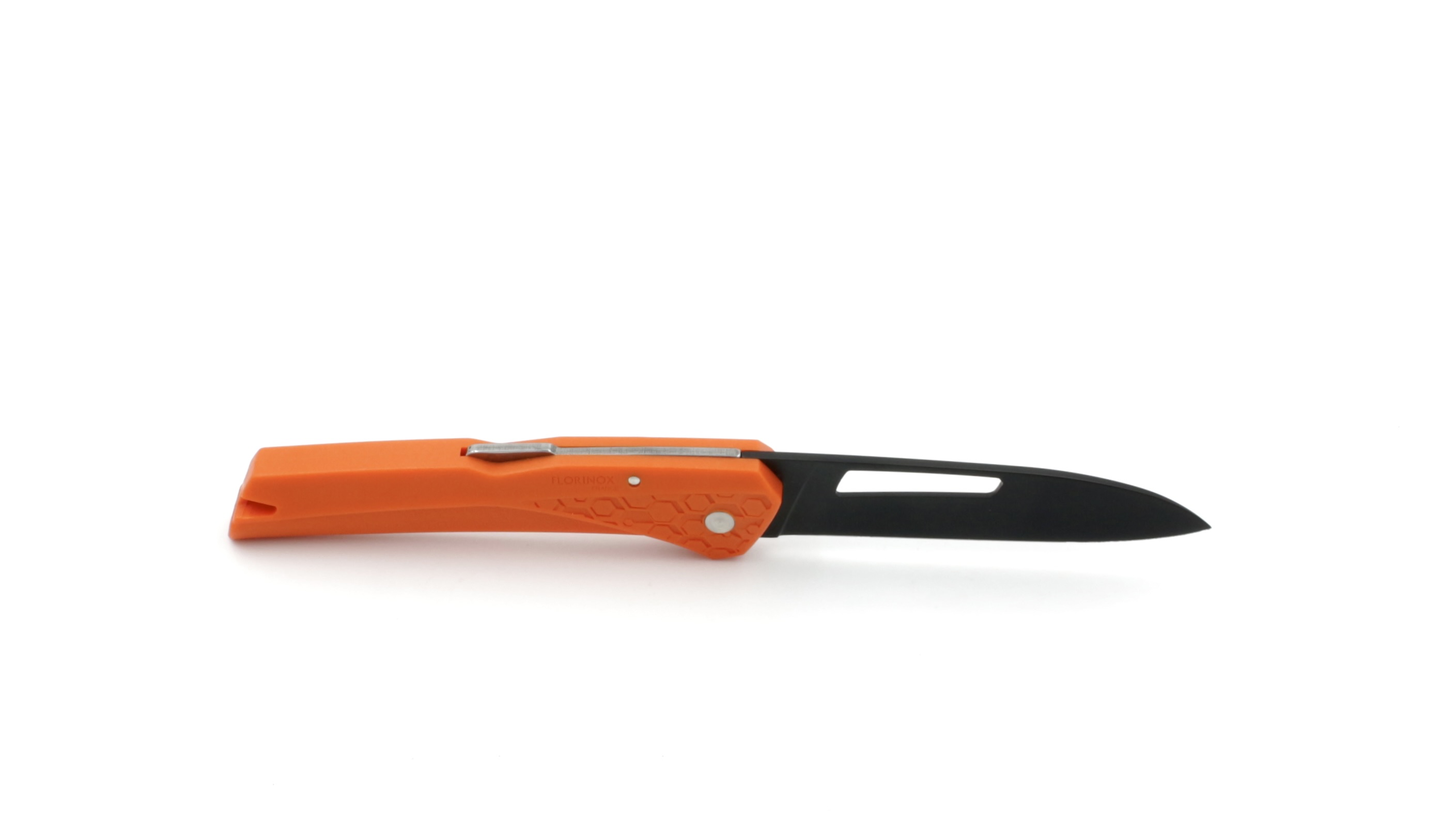 Florinox KIANA ORIGINE black blade Klappmesser orange Klingenausschnitt
