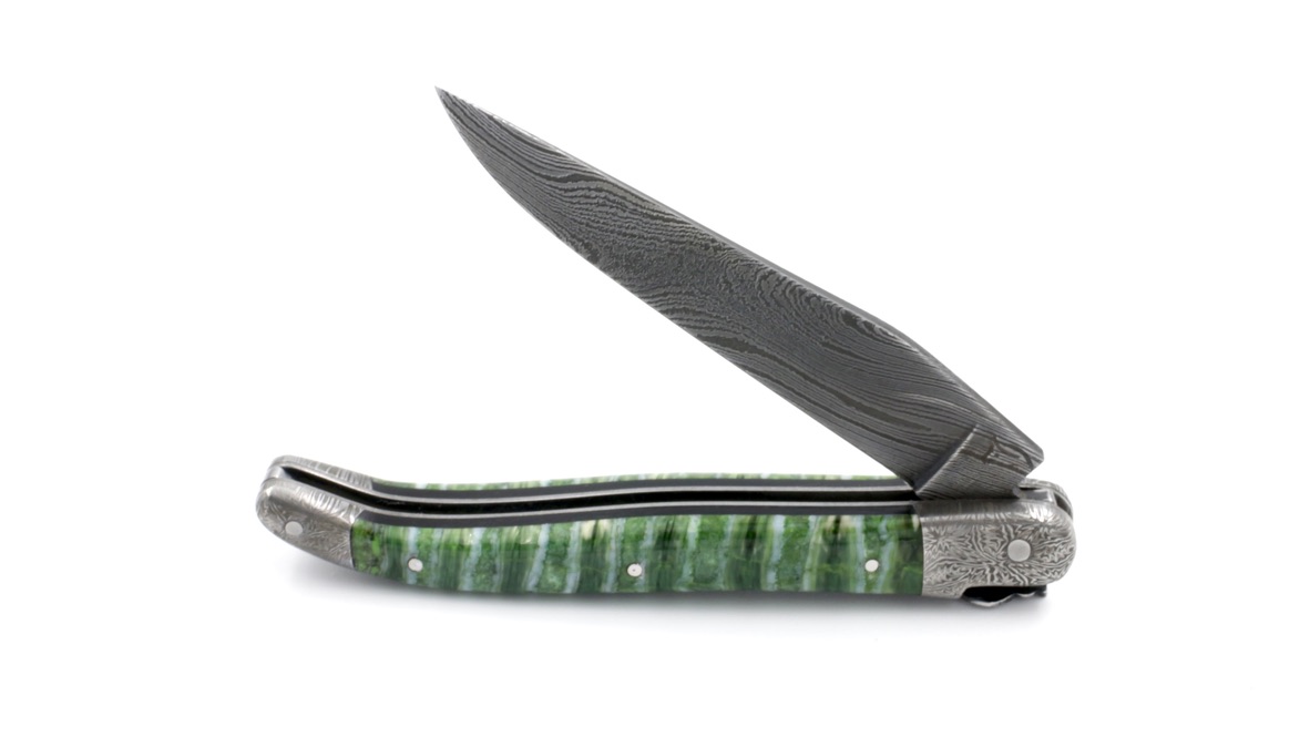 A010FB1A-9381-4BFE-B3B9-F36EA8075D62_1_105_c Honoré Durand Laguiole Meisterstück wilder Damast Damastbacken Mammutbackenzahn 12 cm