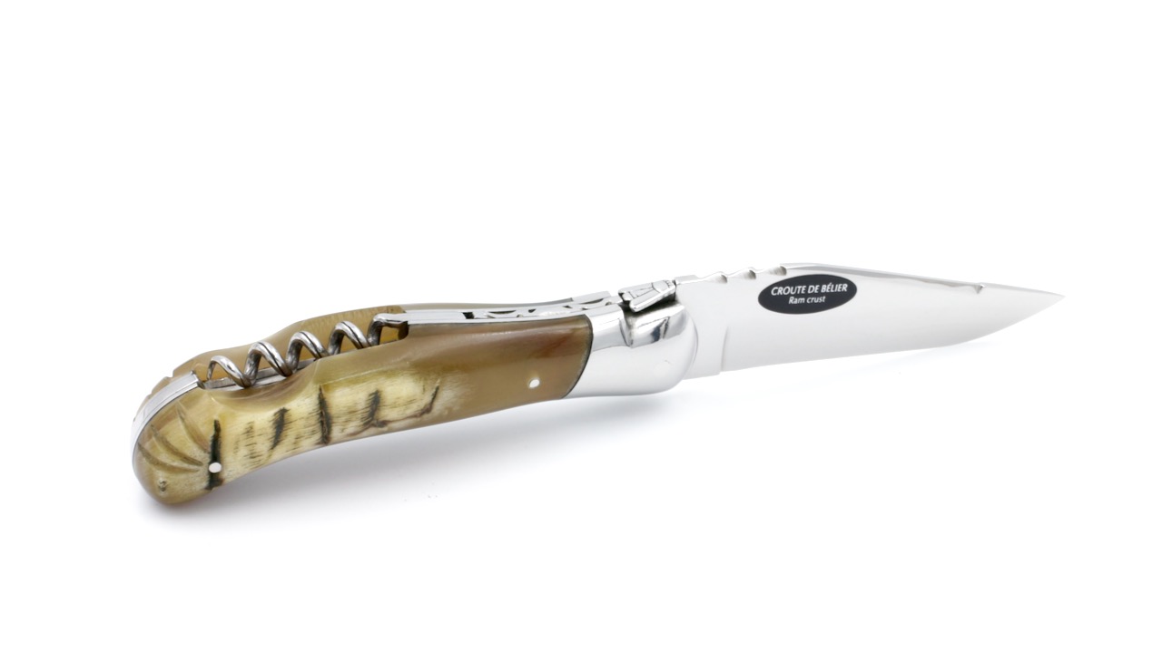 Arbalete-Celtic-Korken-Widder-1 ARBALETE G. David Laguiole hunting knife celtic ramhorn with corkscrew