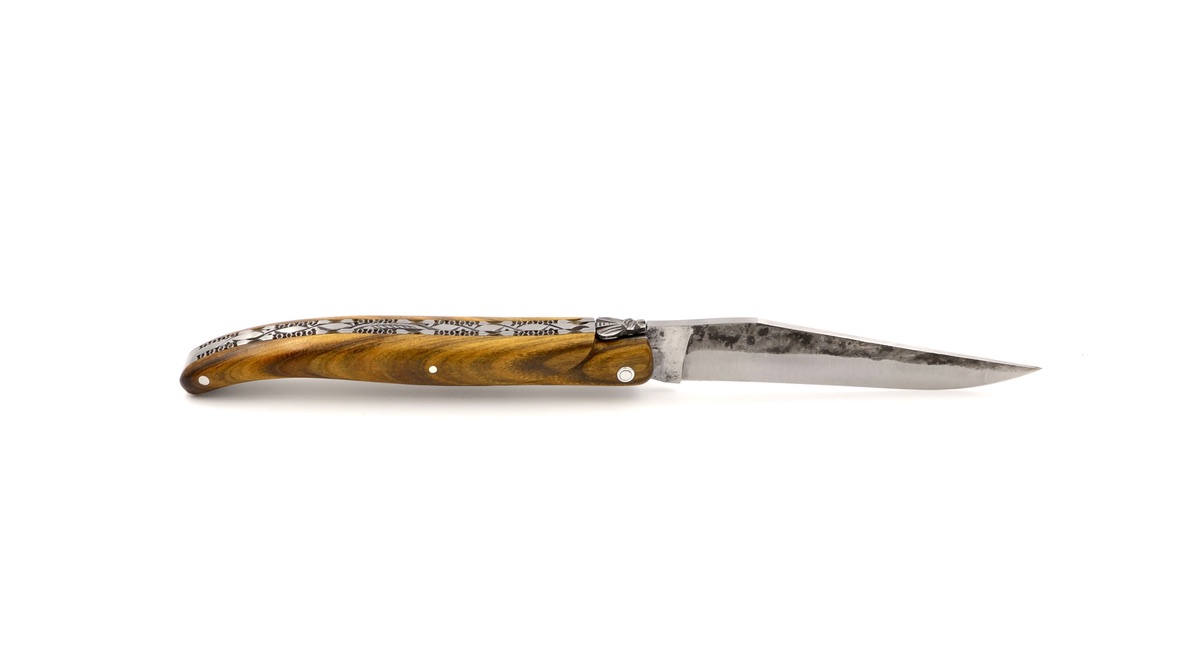 Laguiole en Aubrac Brut de Forge Pistazie massiv Doppelplatine 12 cm