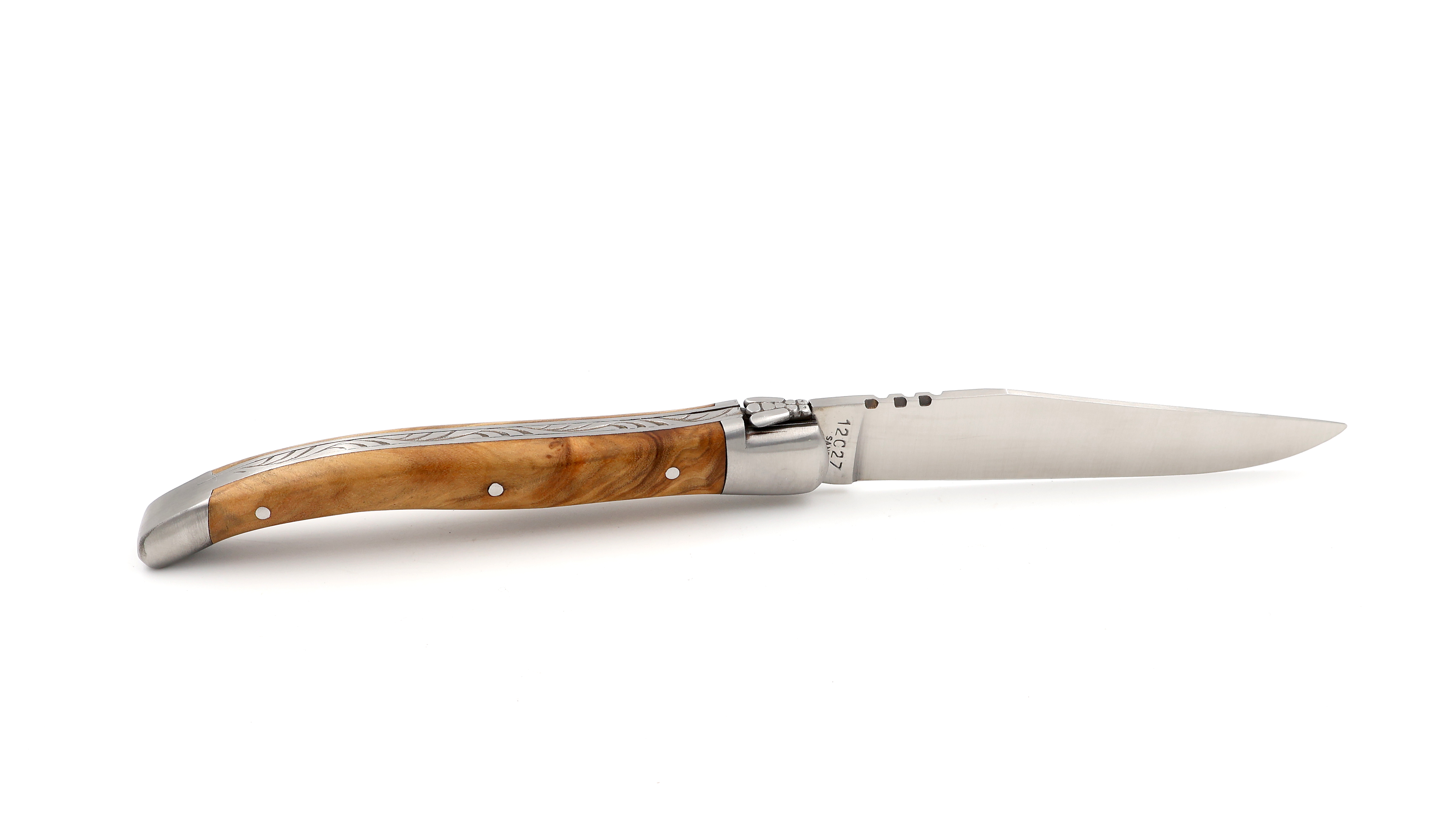 AU SABOT Laguiole knife 12 cm olive wood