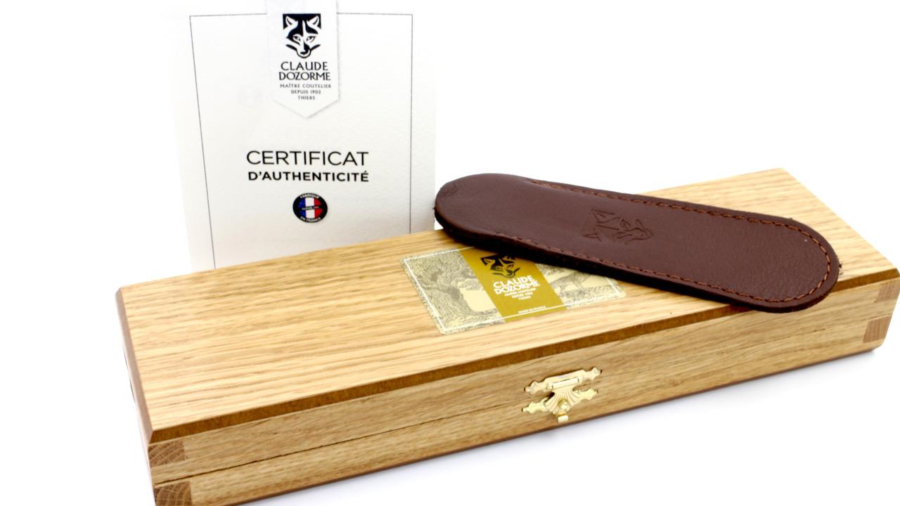 Claude DOZORME Laguiole Messer LUX Mammutbackenzahn 12 cm Damastklinge