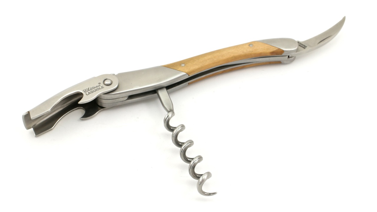 Château Laguiole wine opener GRAND CRU olive wood