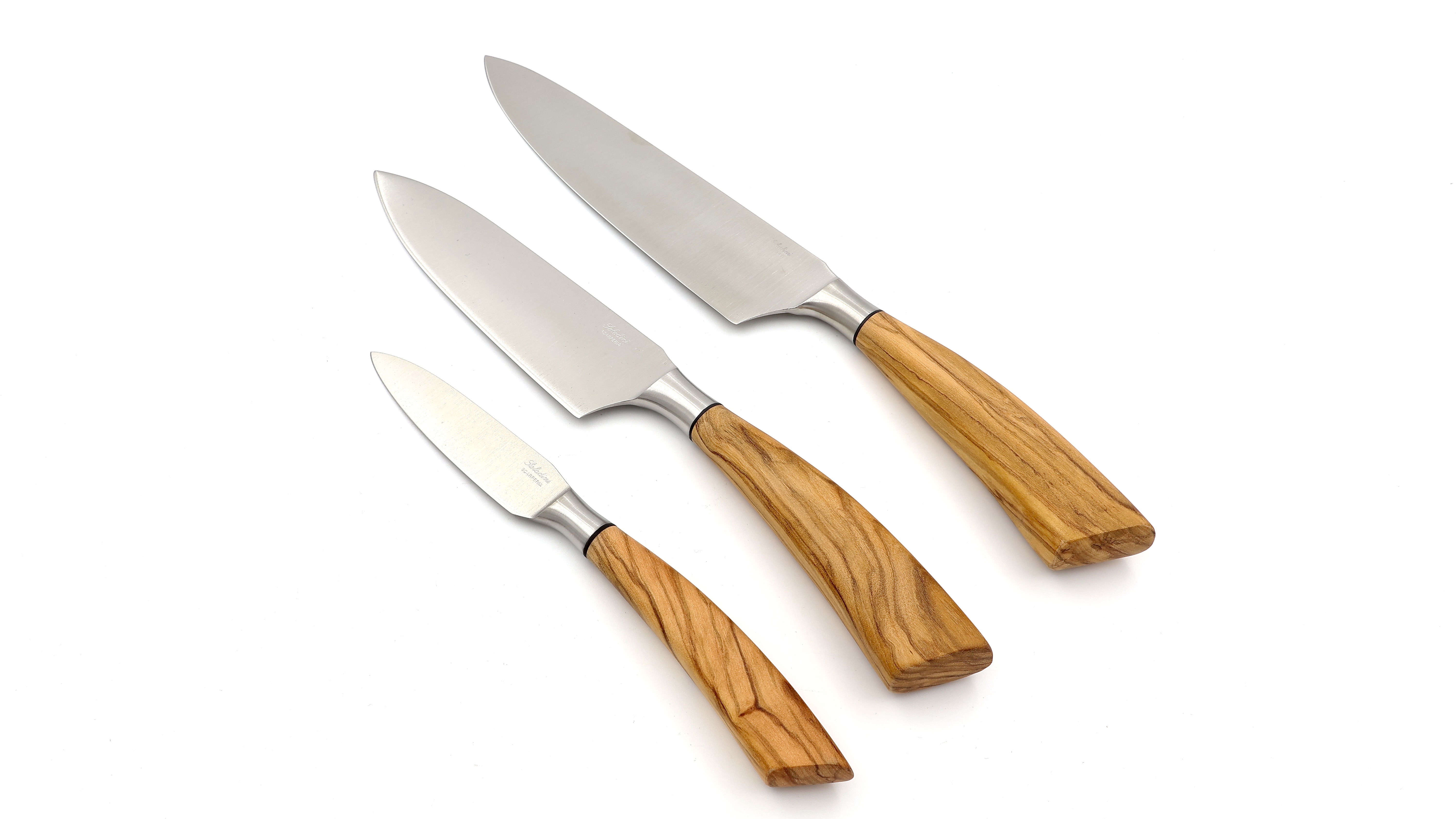 Saladini CHEF Kochmesser-Set 3-teilig Olive 