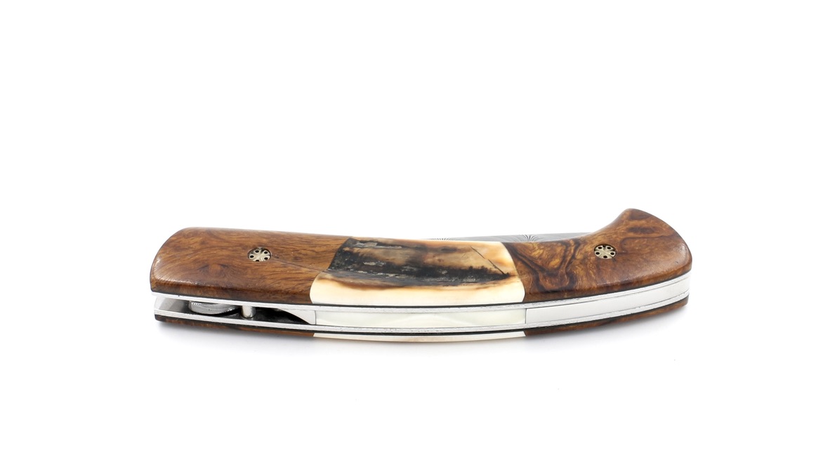 MANU LAPLACE 1515 small  ironwood/warthog ivory damascus blade