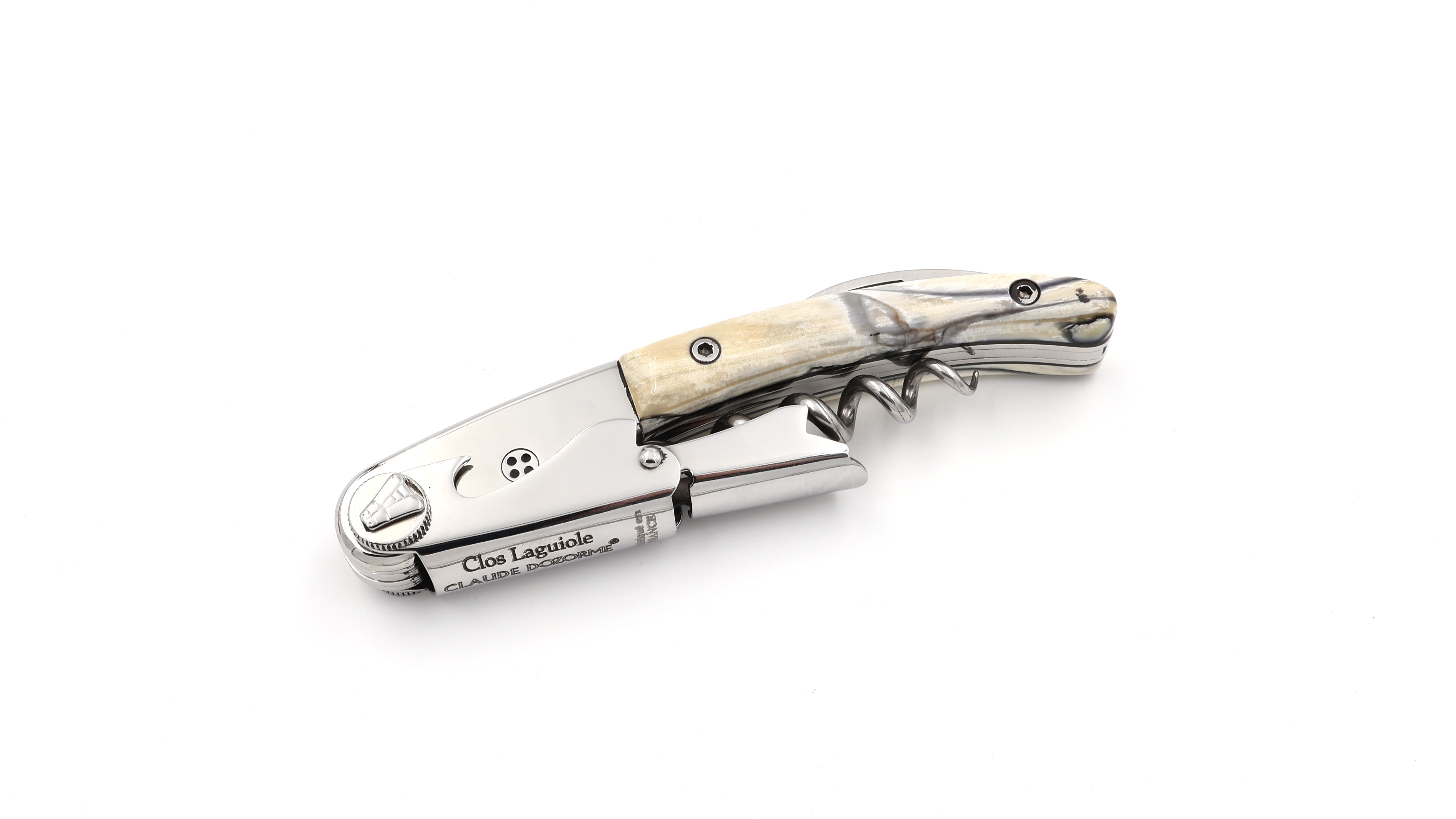 Claude DOZORME CLOS Laguiole Sommeliermesser Mammut zweistufig 