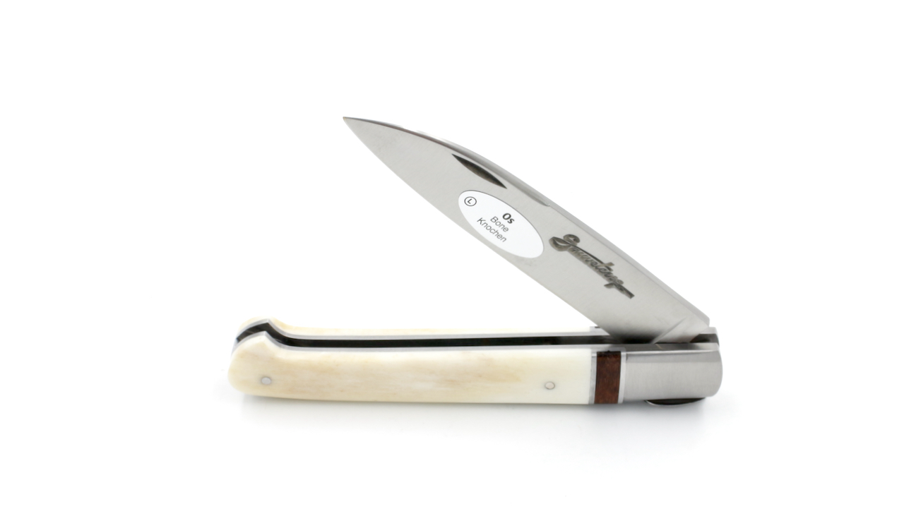 Sauveterre knife buffalobone inlay snakewood