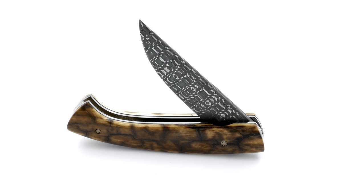 MANU LAPLACE 1515 CUSTOM Mammutelfenbein VEGAS FORGE Damastklinge
