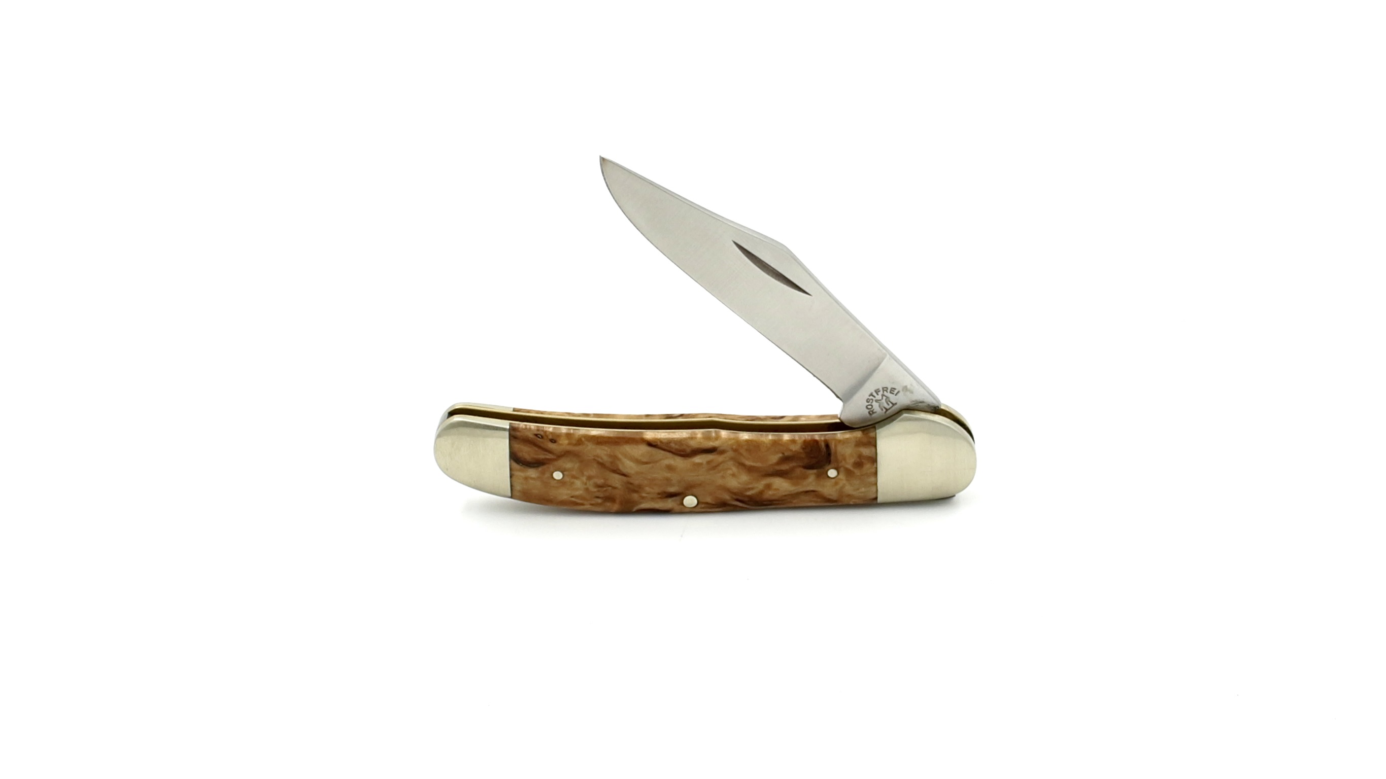 Robert Klaas US-Copperhead knife birch wood