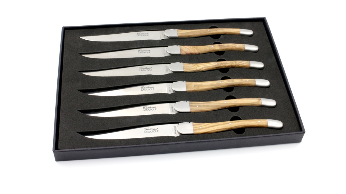 Château Laguiole SIGNATURE Steakmesser Olive Set 6-tlg.