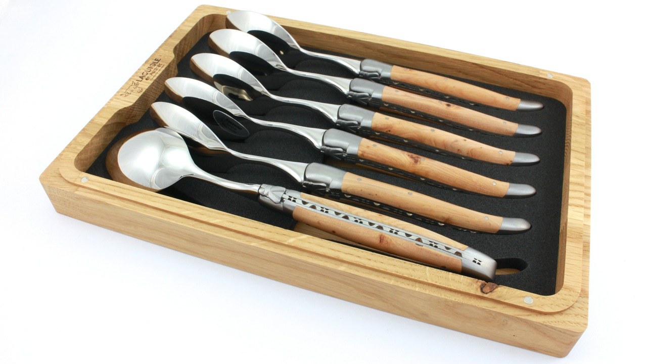 Loffel-6-teilig-Wacholder-matt Laguiole en Aubrac Wacholder Suppenlöffel Set