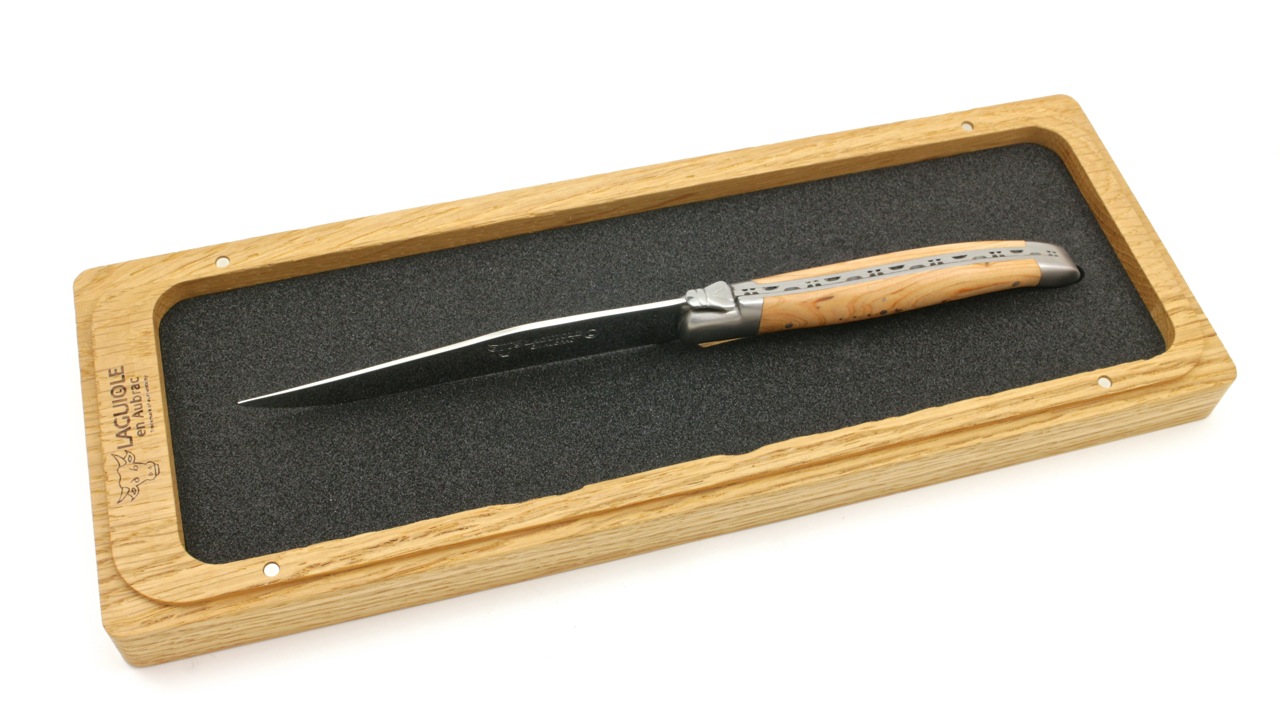 1CGEI-2 Laguiole en Aubrac Laguiole Steakmesser Wacholder inklusive Holzbox