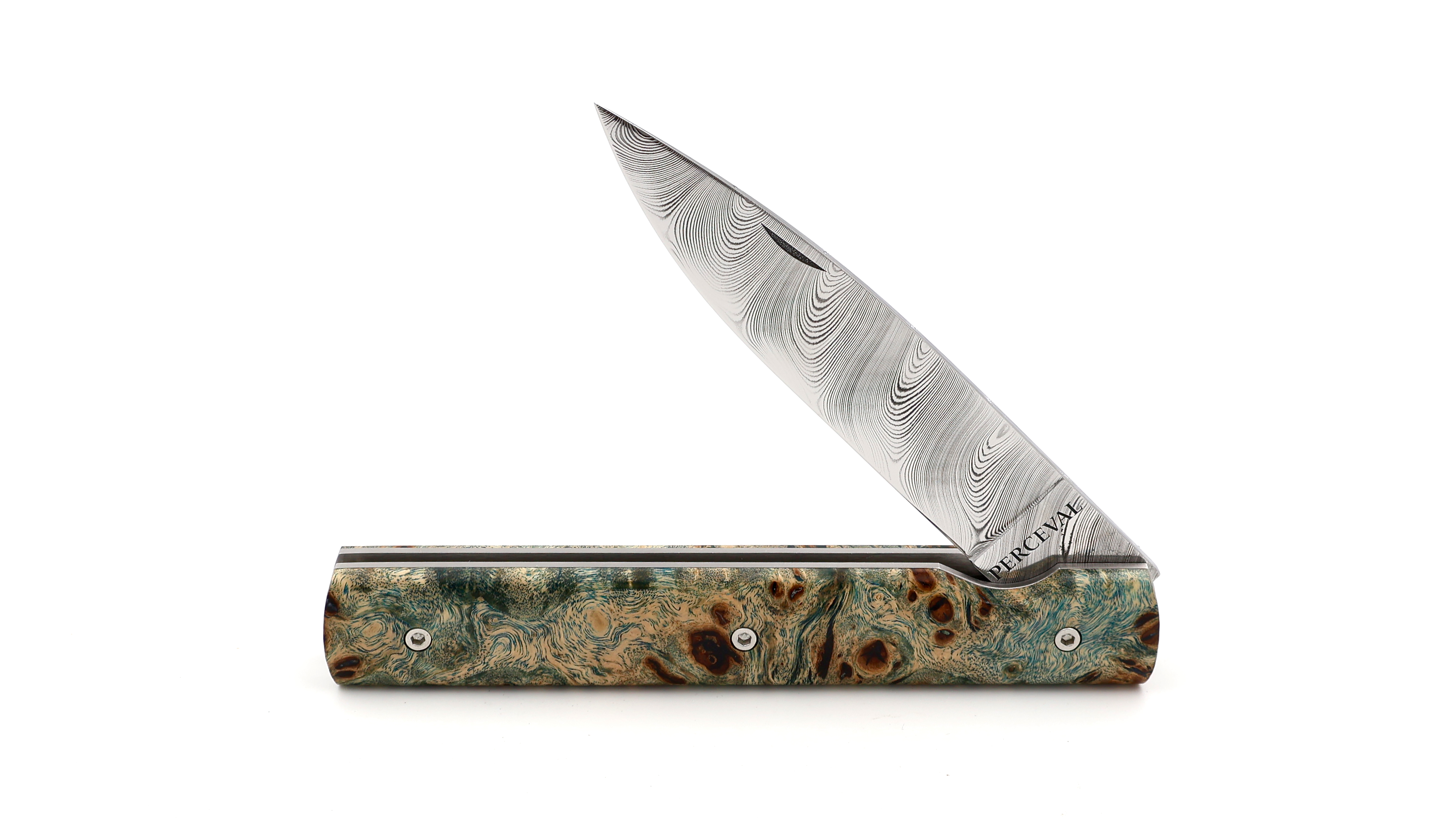 PERCEVAL Le Francais special edition damascus poplar burlwood