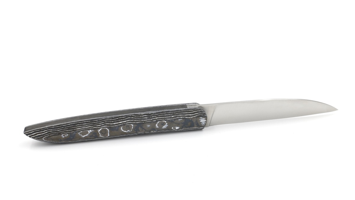 Roland LANNIER folding knife Why so serious? WHITE STORM