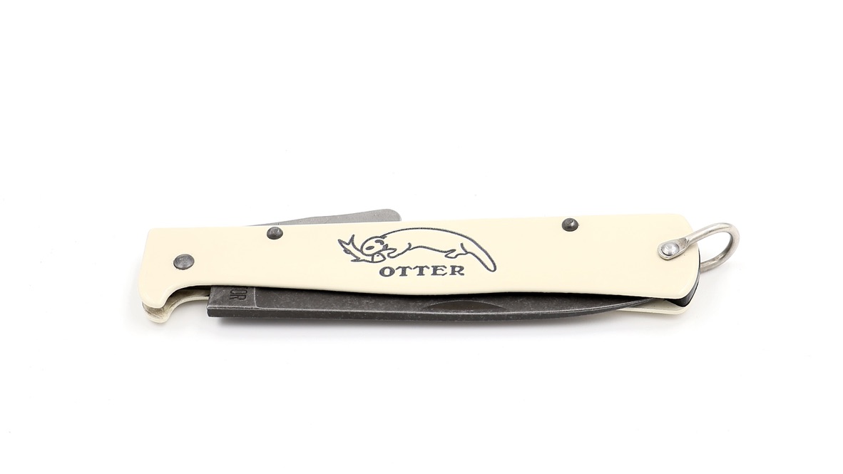 OTTER MERCATOR Messer creme stonewash Klinge