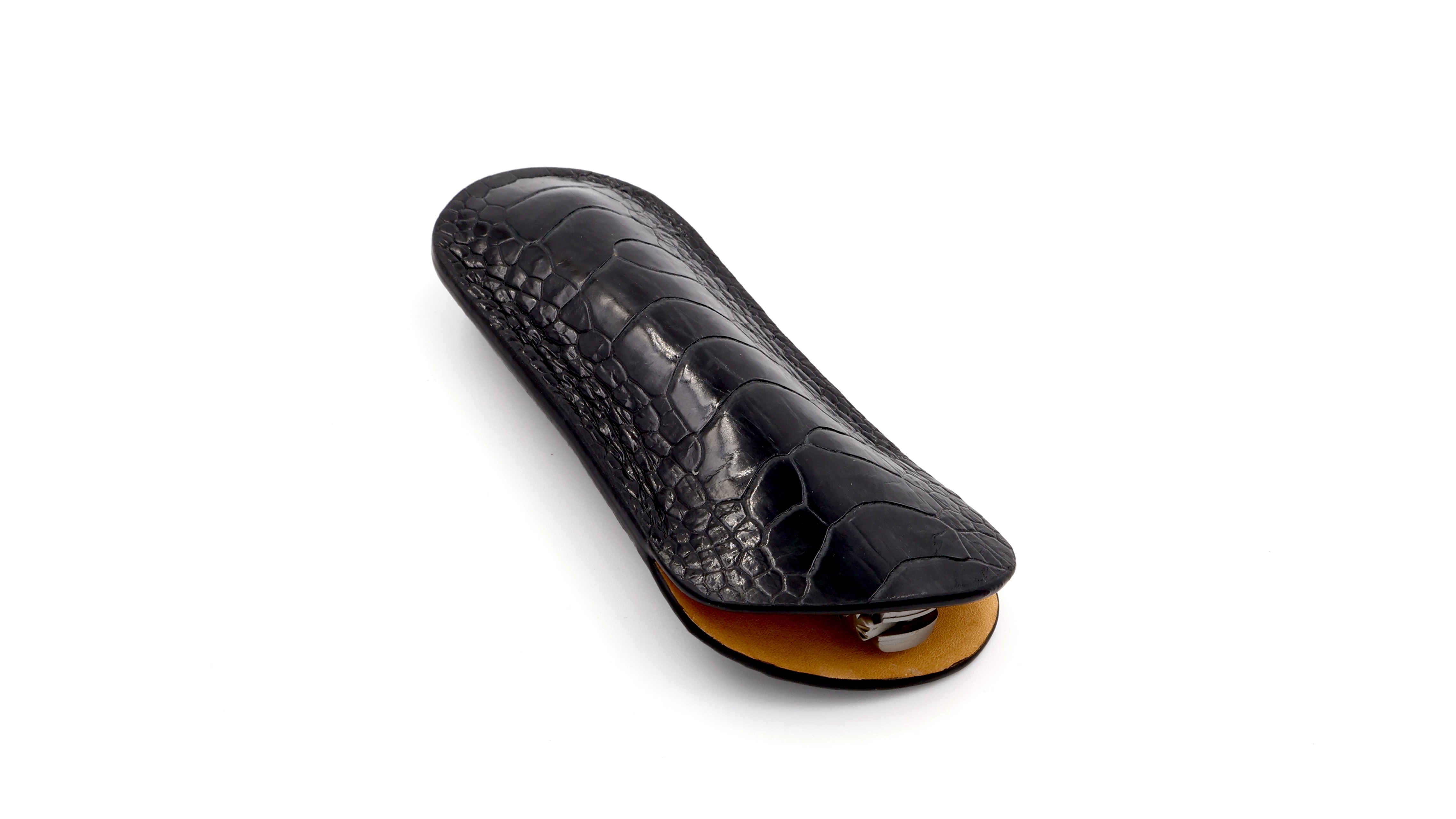 Atelier N°7 ostrichleg leather black 14 cm