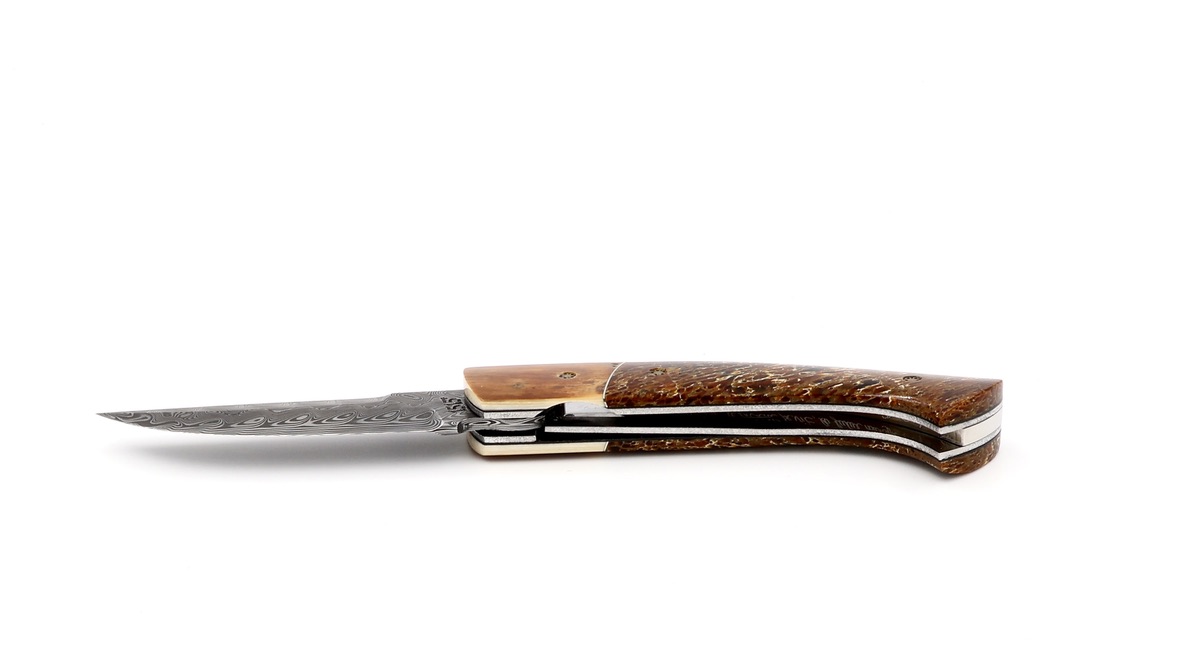 MANU LAPLACE 1515 CUSTOM  mammoth-fermurebone  damascus blade