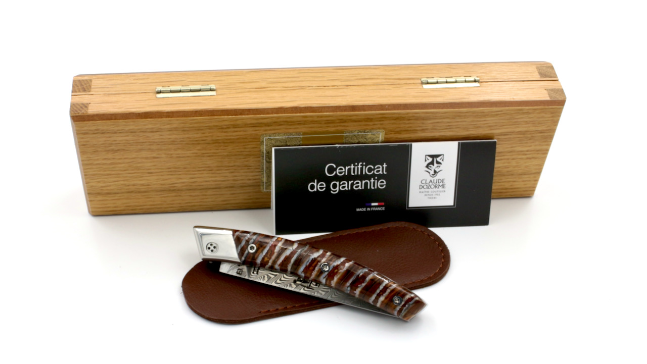 Claude DOZORME Thiers RLT L'ATELIER Mammutbackenzahn braun Damastklinge