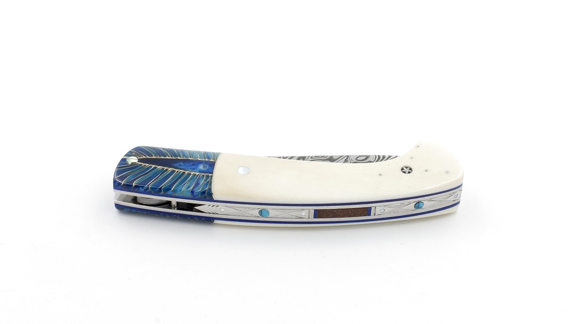 MANU LAPLACE 1515  Esprit Amérindiens bone Damastklinge