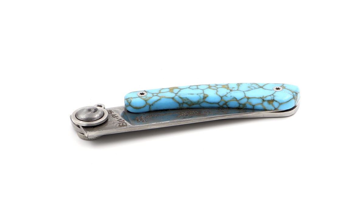 Claude DOZORME L'ATELIER Thiers Liner Türkisstein Rosen-Damast