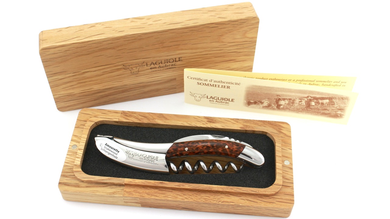 Laguiole en Aubrac Sommeliermesser Amourette poliert