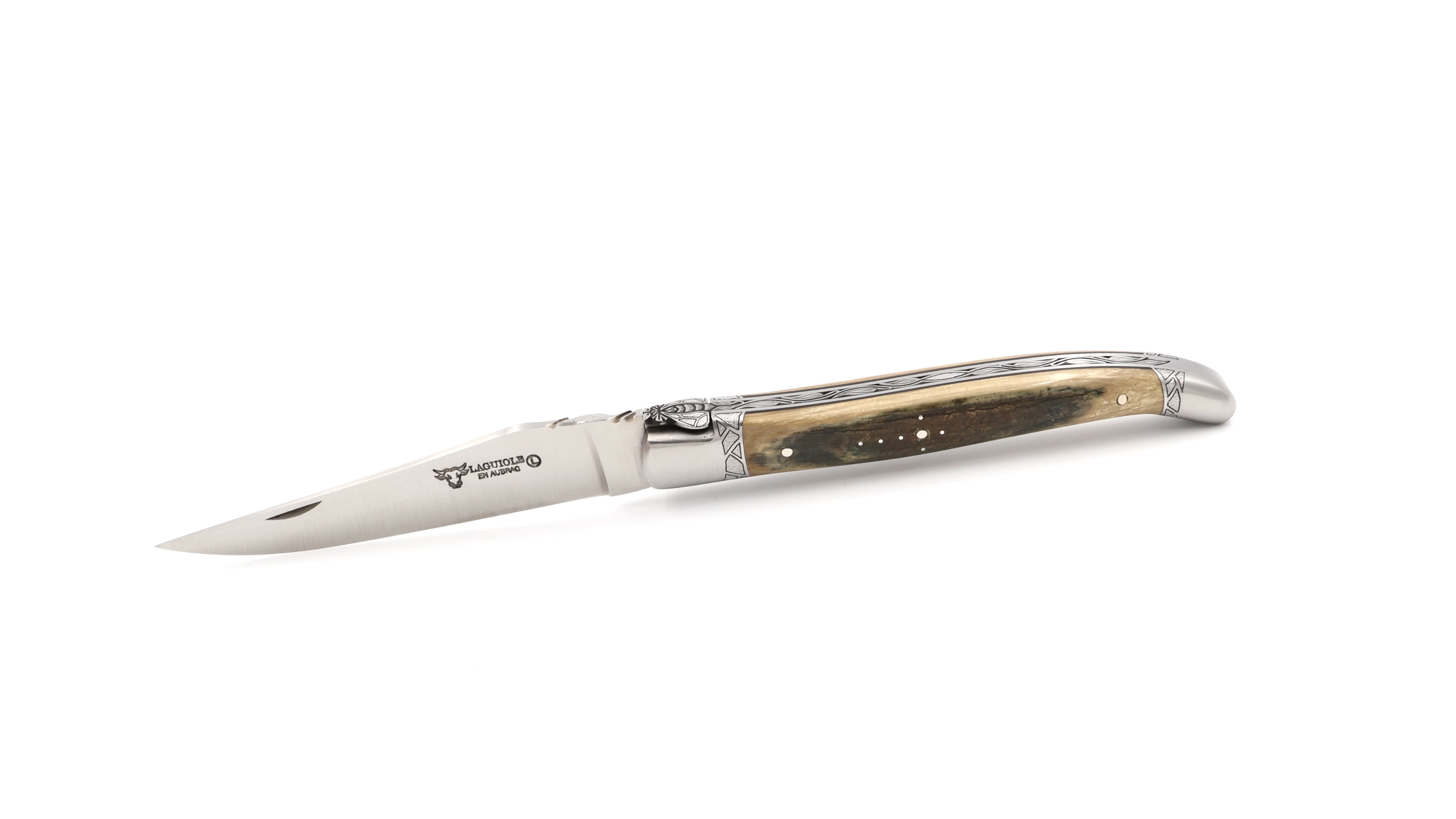 Meisterstück Laguiole en Aubrac dunkelgrüne Mammutelfenbein Kruste 12 cm 