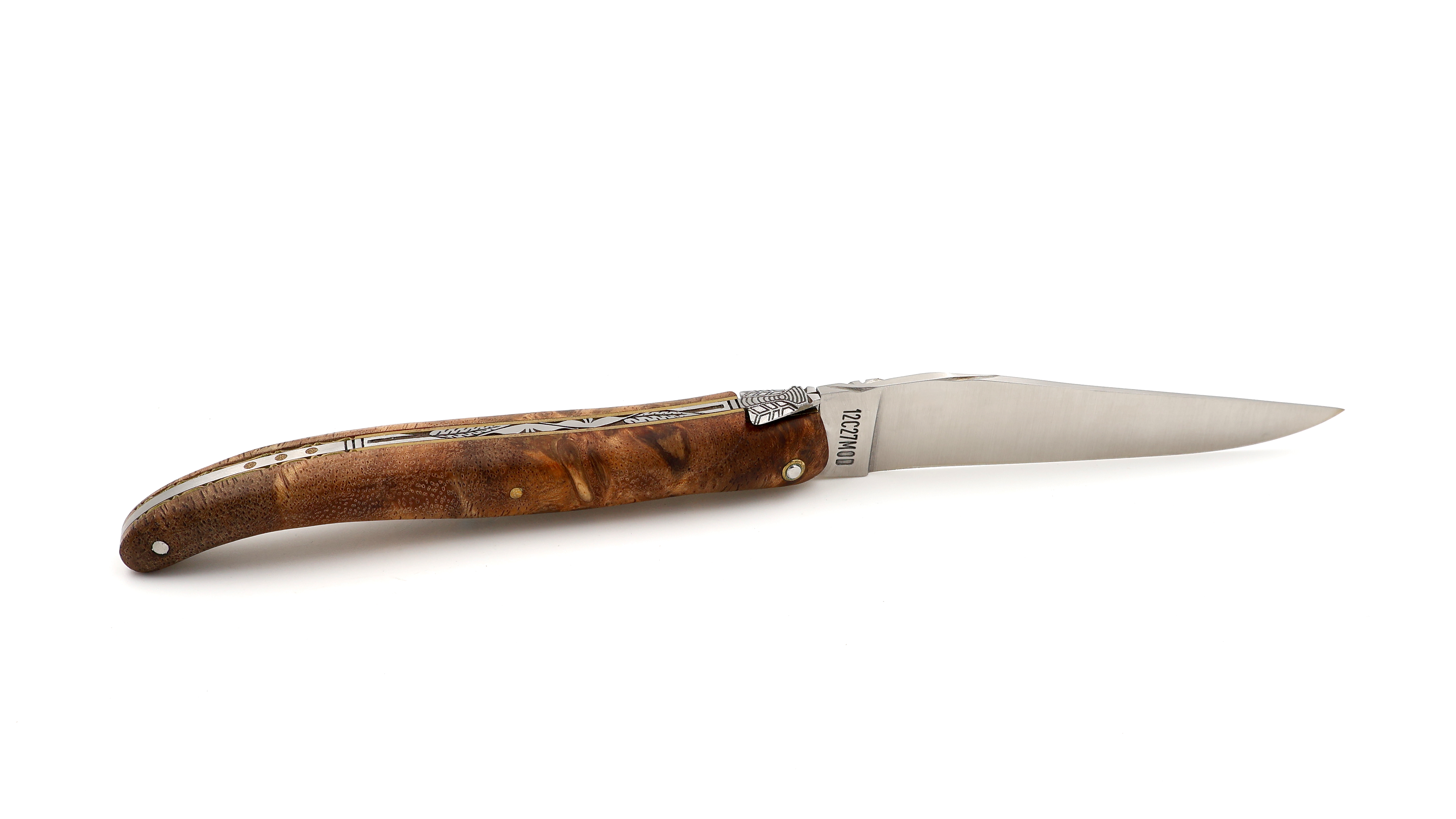 Laguiole en Aubrac Laguiole UNIQUE PIECE albizia- burl 12 cm