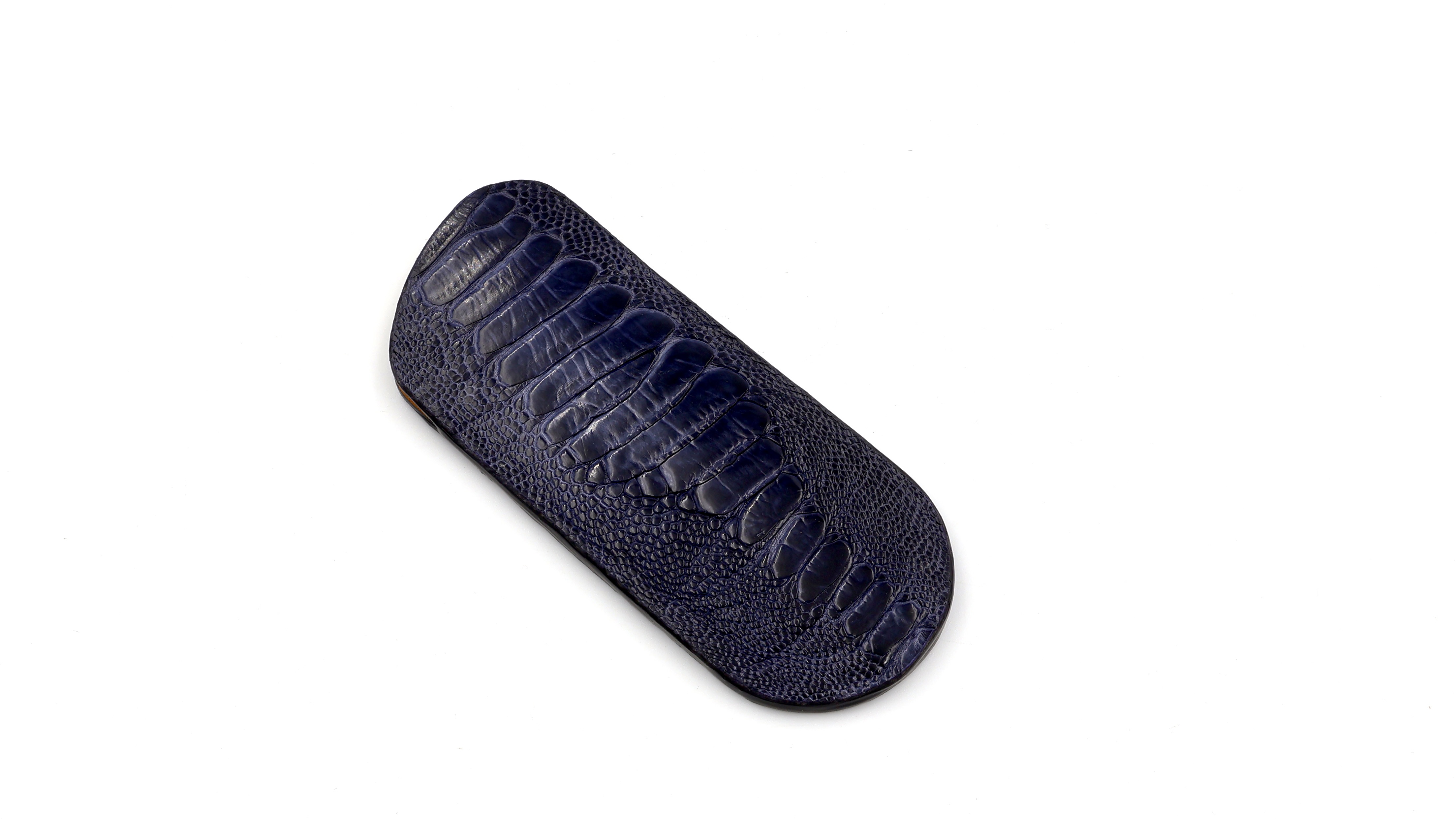 Atelier N°7 Stecketui Straussenbein Leder dunkelblau 14 cm     