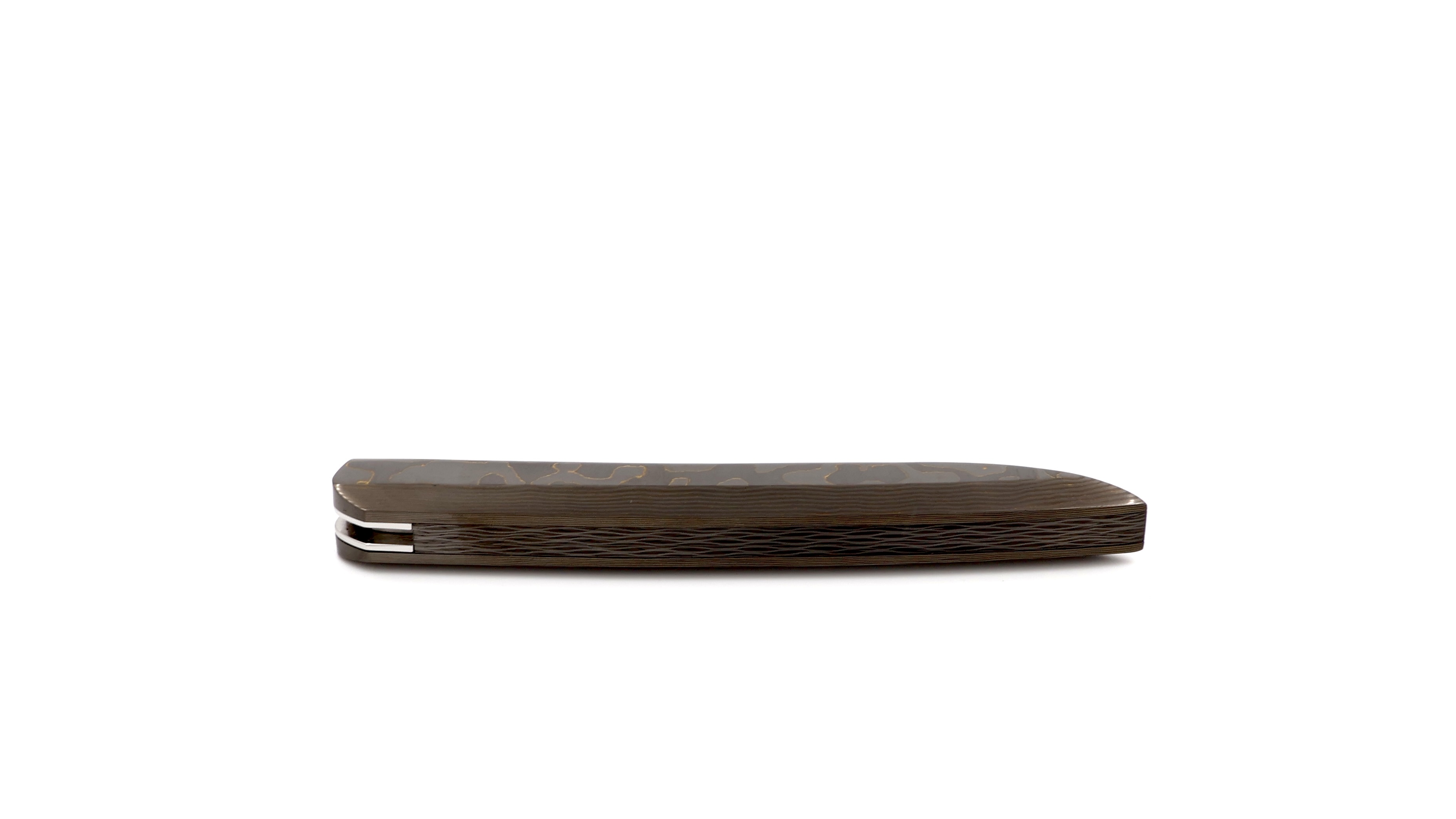 Roland LANNIER folding knife Why so serious? CAMO GOLD