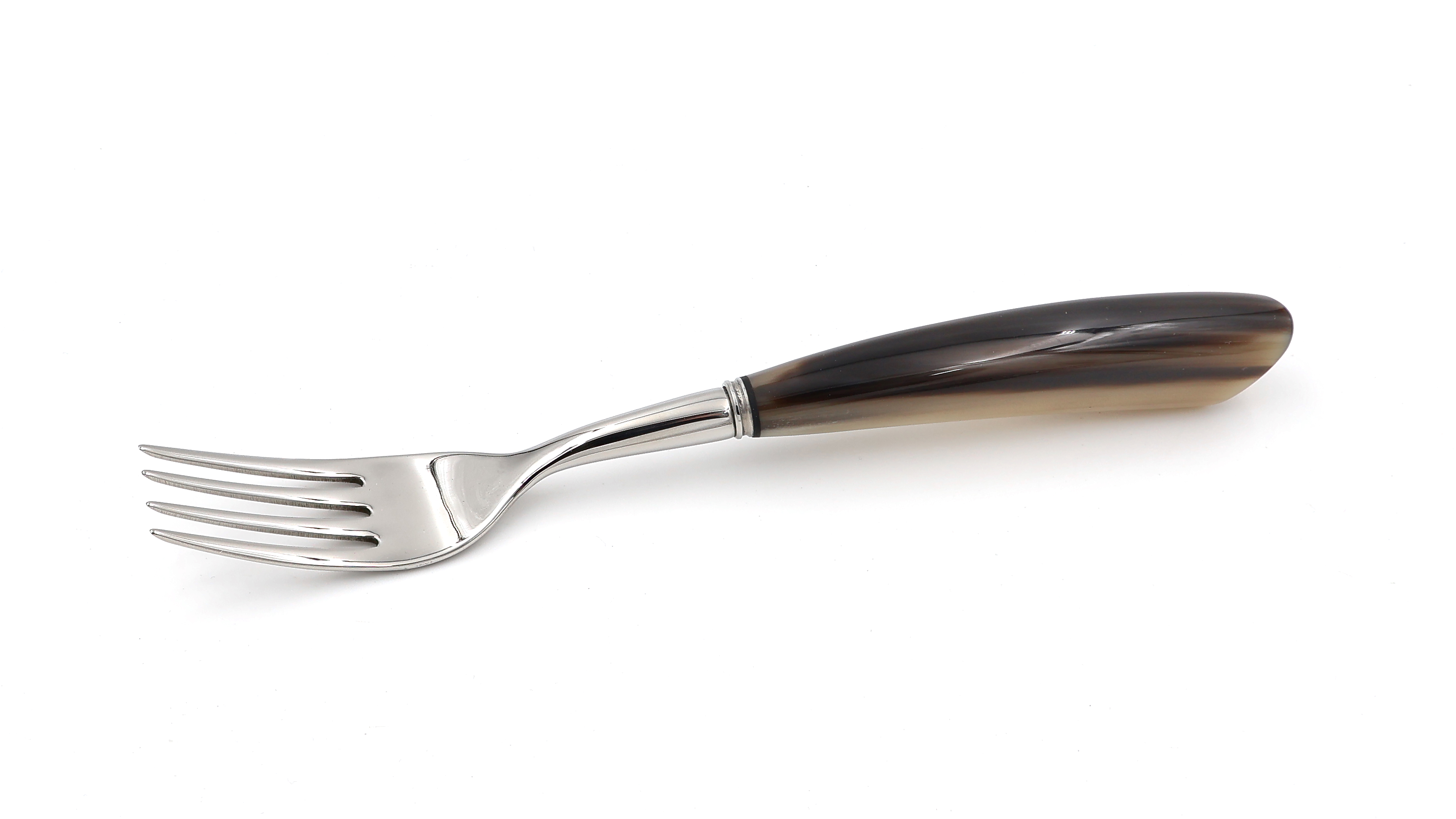 Saladini Steak Gabel Set 6-tlg. Hornspitze dunkel