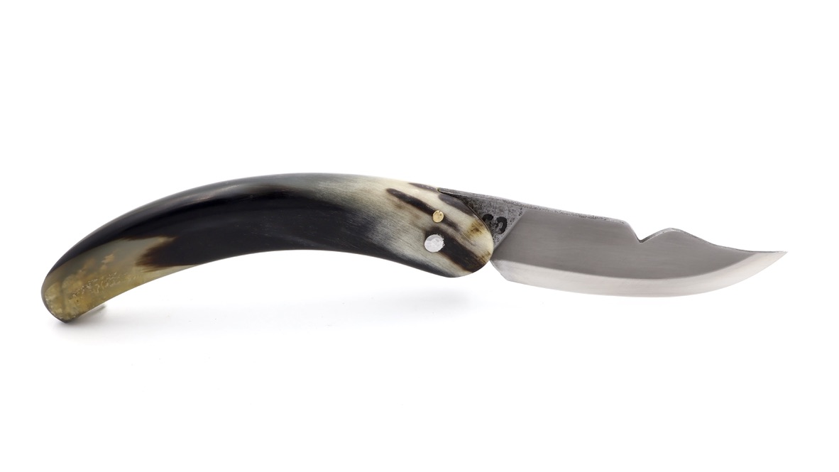 Coutellerie du Lotus Cornicciolu Widderhorn matt korsisches Hirtenmesser 12,5 cm  
