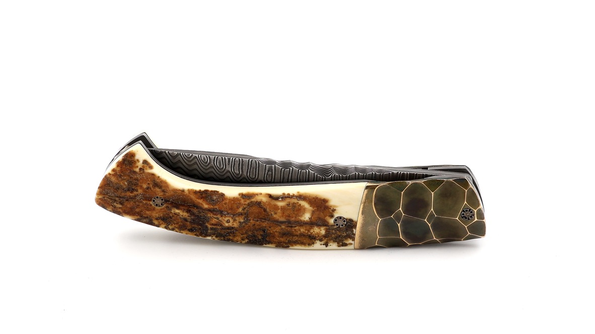 MANU LAPLACE 1515 PRIMITIV mammothivory  Damacore® DC18“ damascus blade