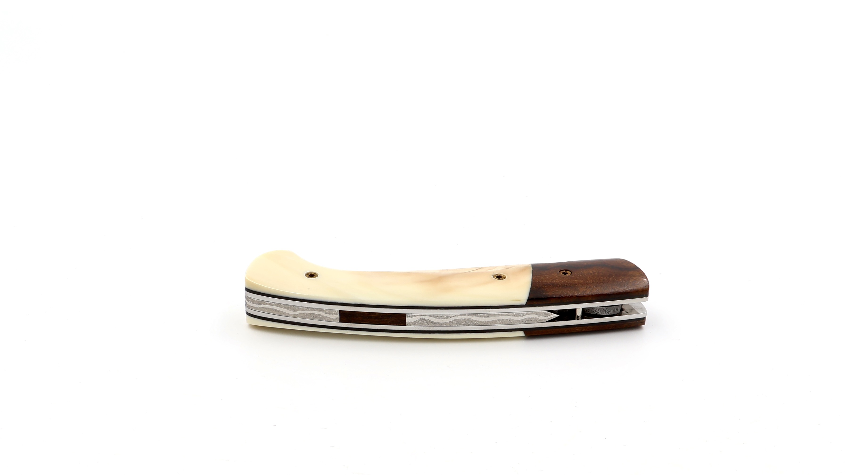 MANU LAPLACE 1515 ironwood/warthog ivory damascus blade