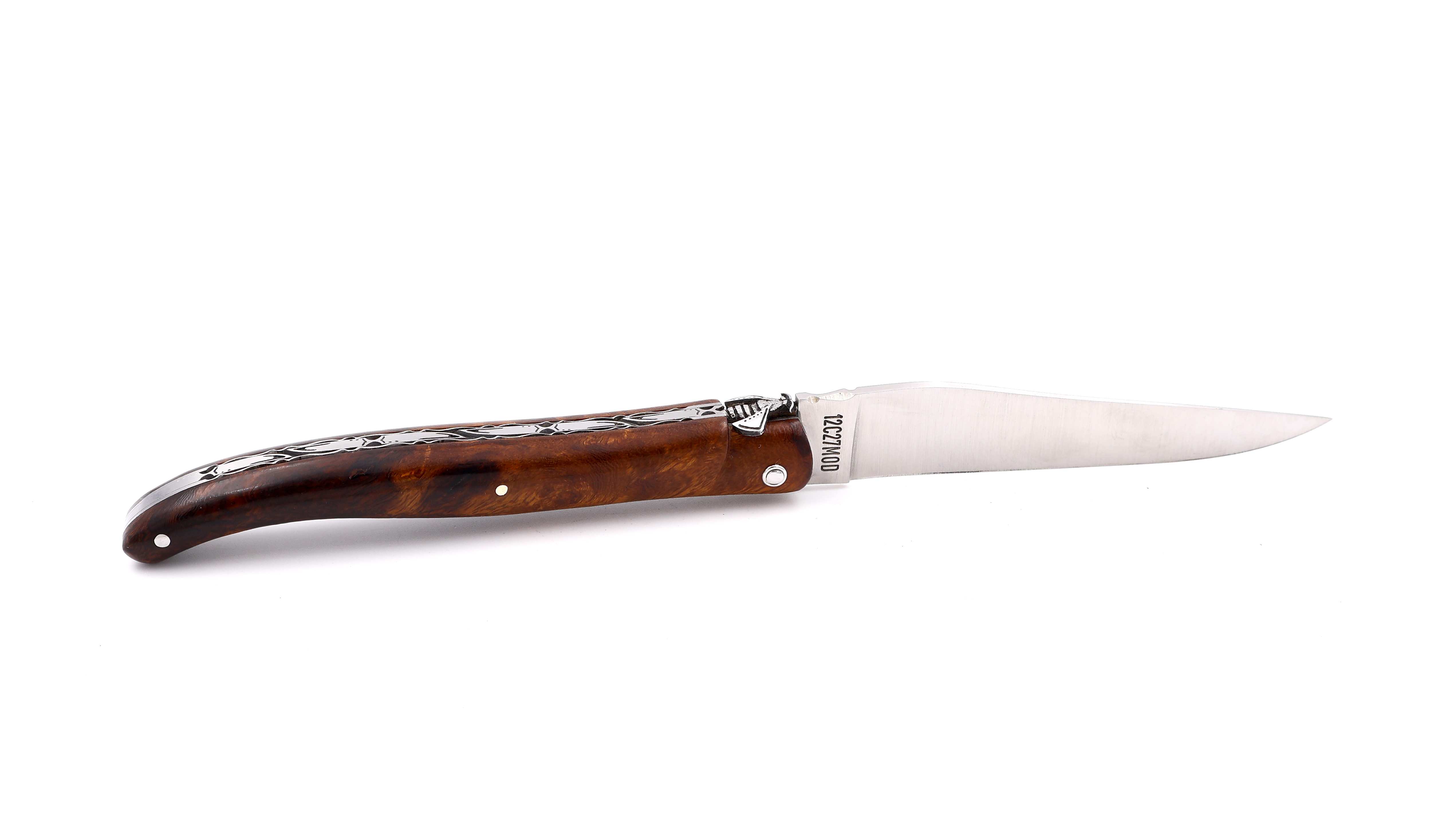 Laguiole en Aubrac Laguiole UNIQUE PIECE  ironwood burlwood 12 cm