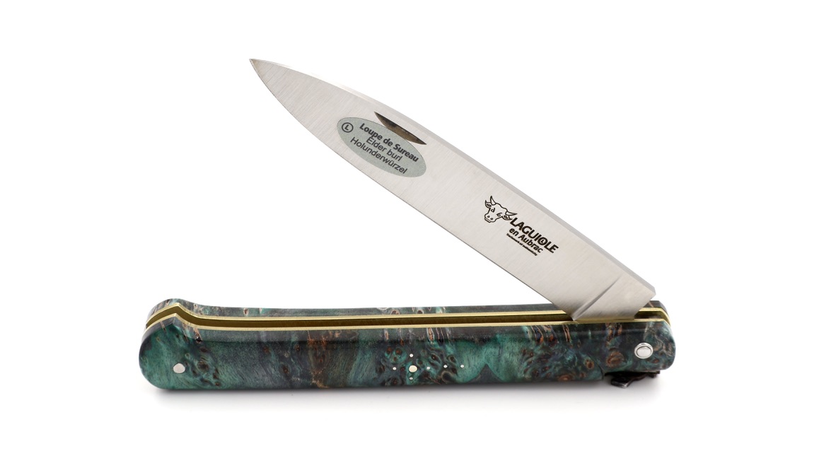 Laguiole en Aubrac DROIT unique piece elder burlwood Laguiole en Aubrac DROIT unique piece elder burlwood