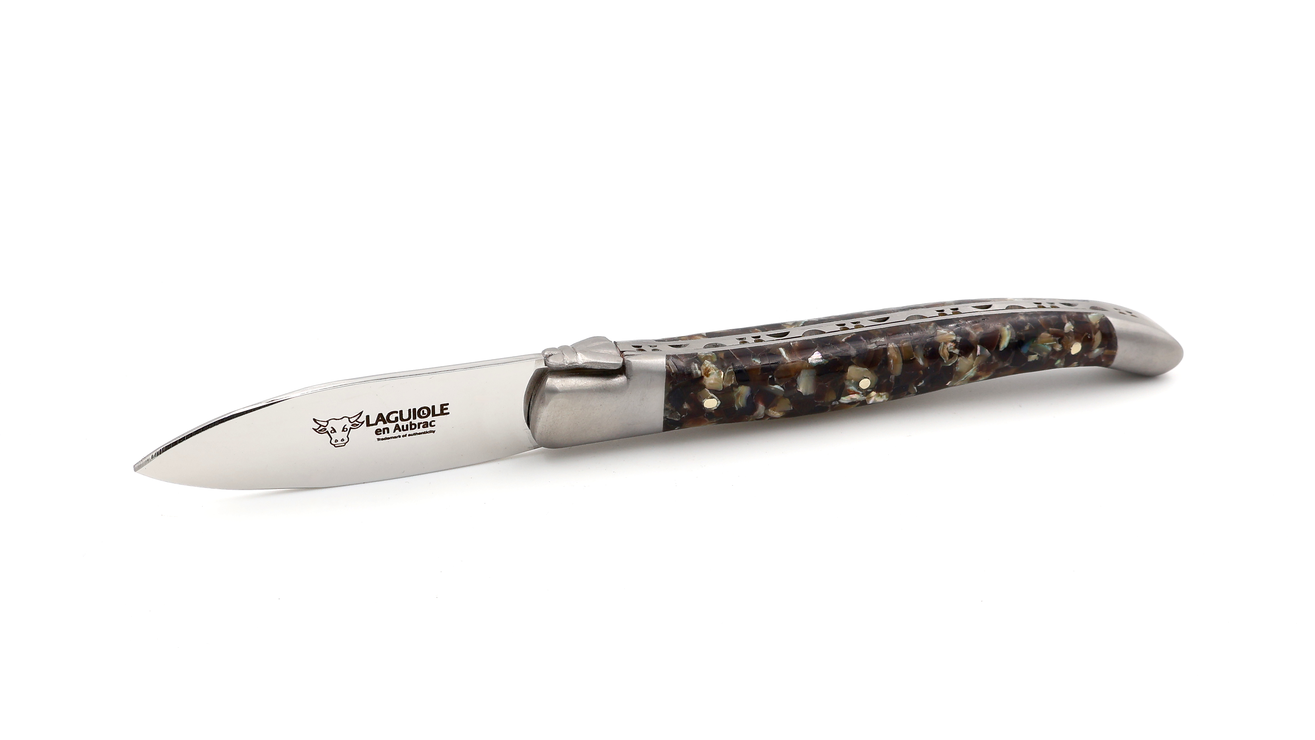 Laguiole en Aubrac Laguiole Austernmesser Griff Muschelschalen