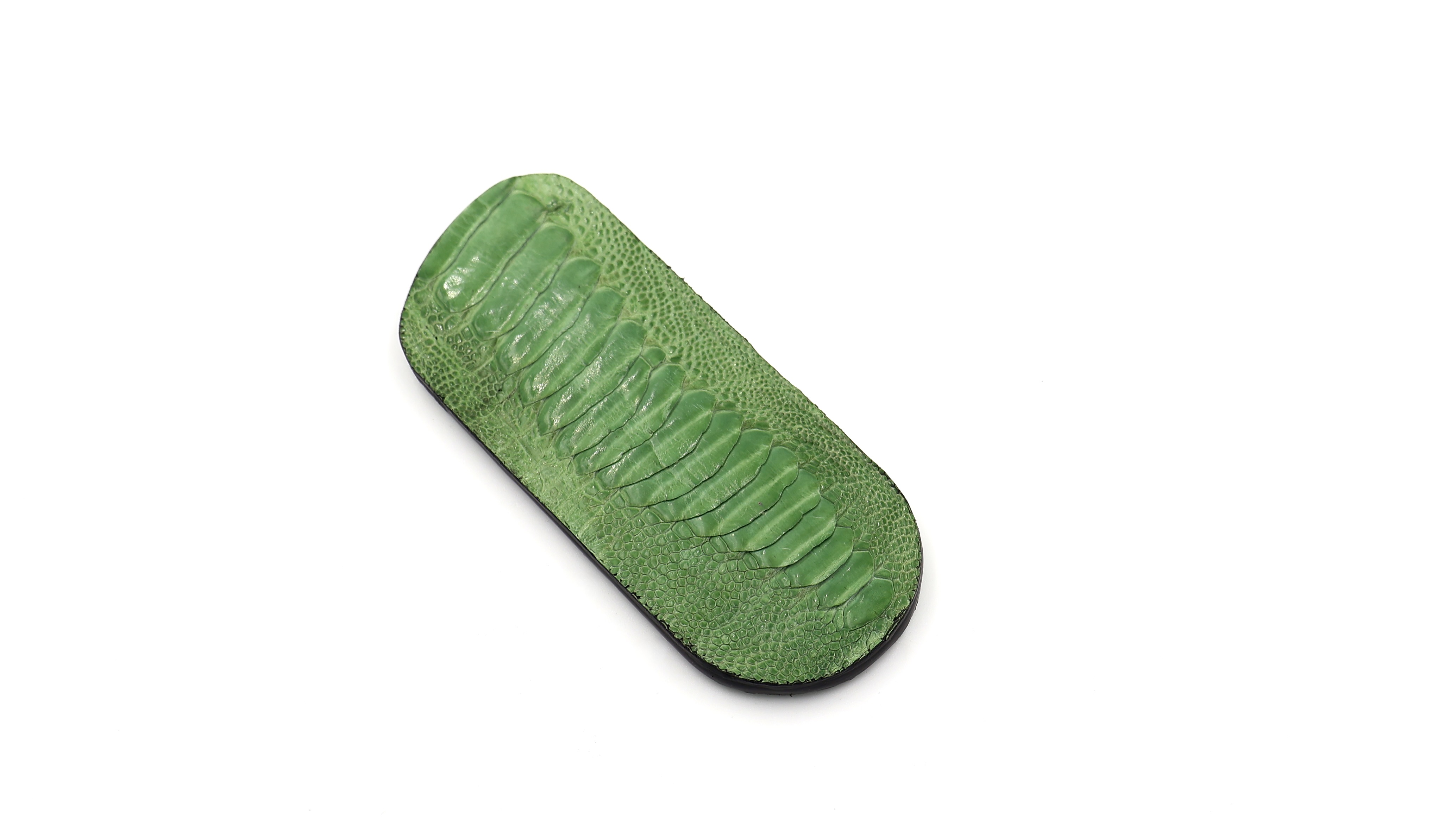 Atelier N°7 Stecketui Straussenbein Leder grün 14 cm      