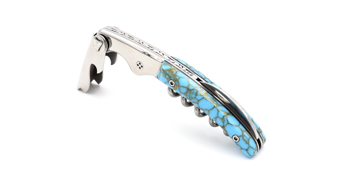 Claude DOZORME CLOS Laguiole Sommeliermesser Türkisstein