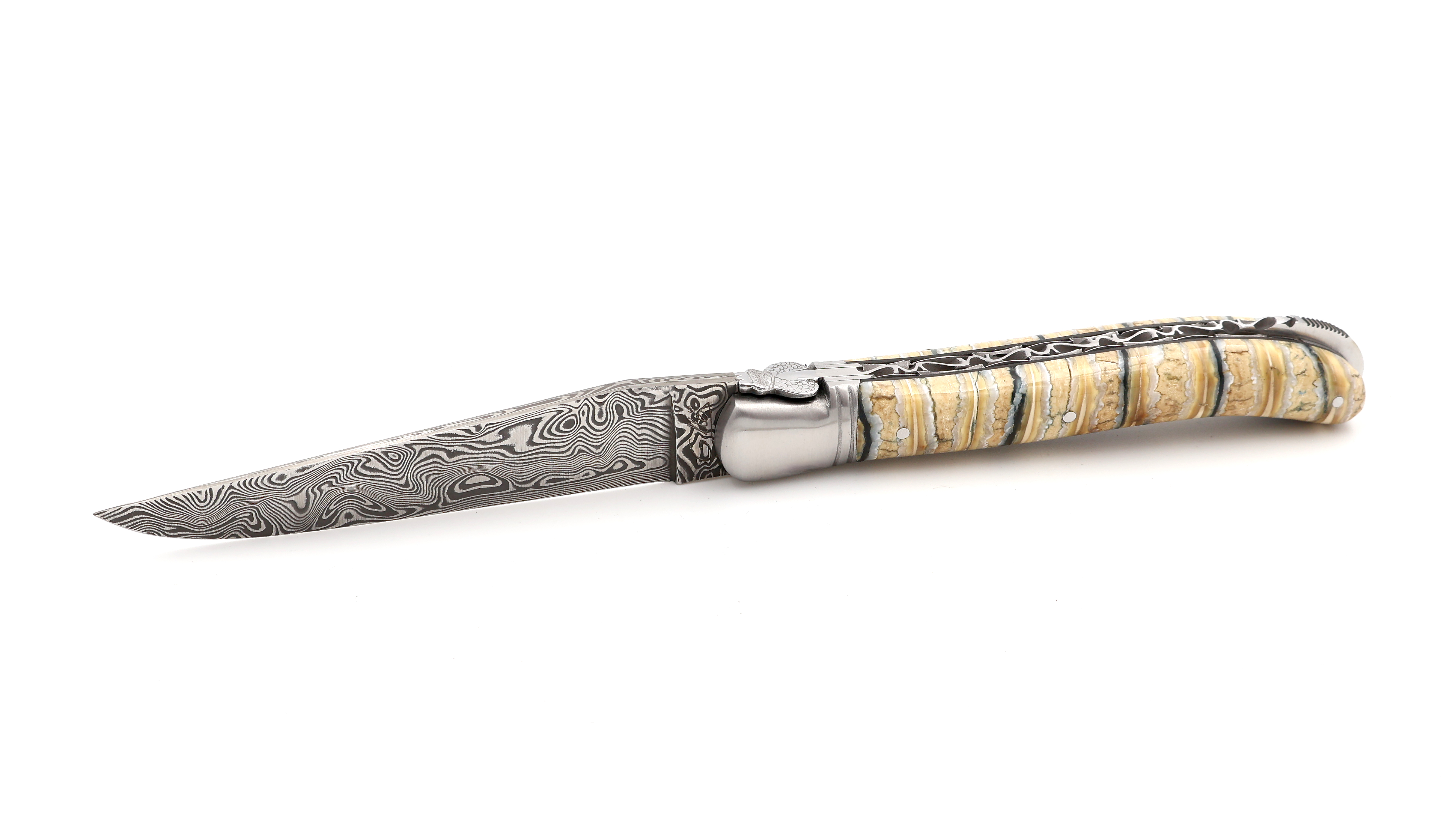 Fontenille Pataud Laguiole NATURE Mammutbackenzahn Damastklinge 12 cm