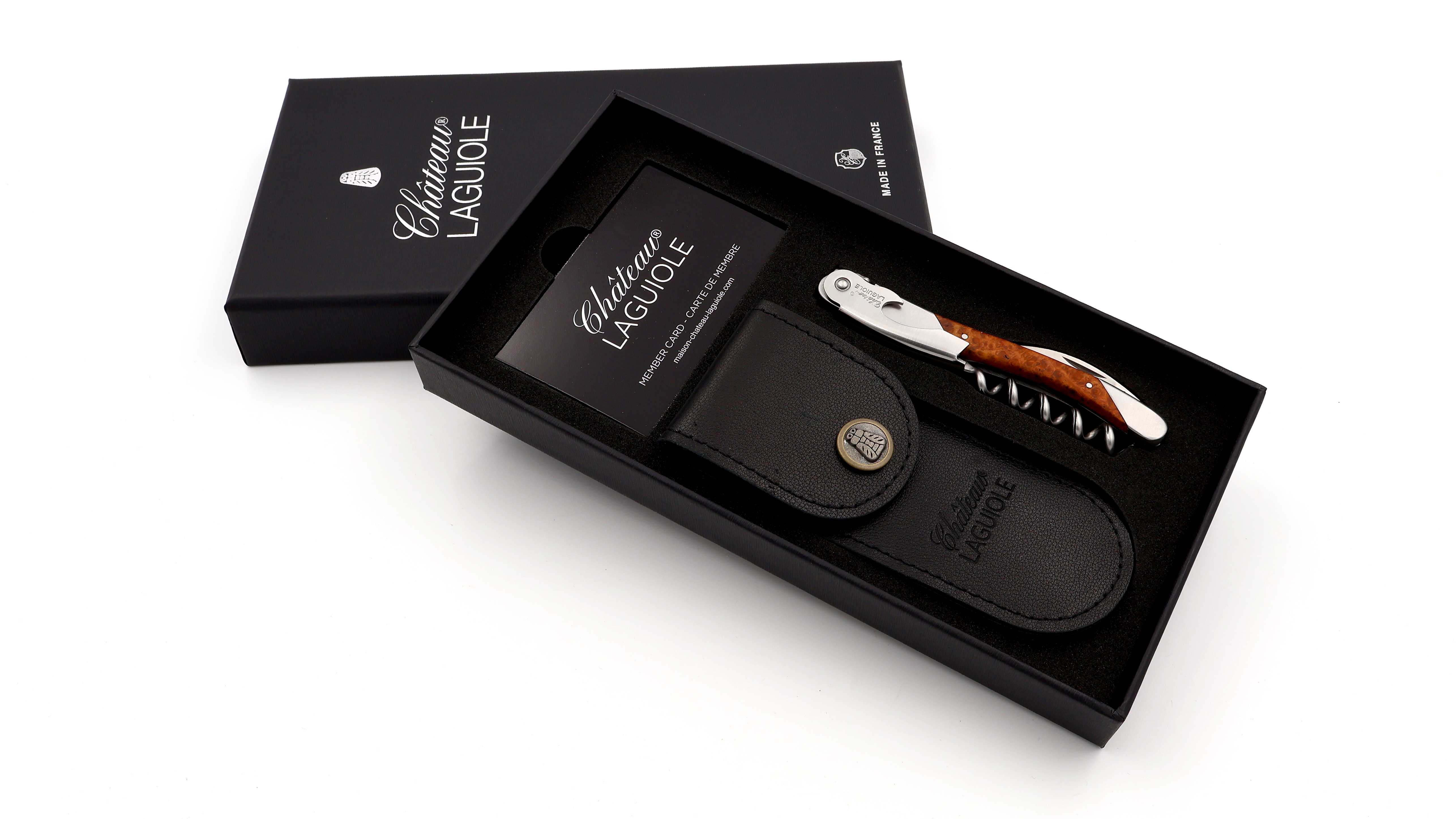 Château Laguiole wine opener GRAND CRU amboina burl wood