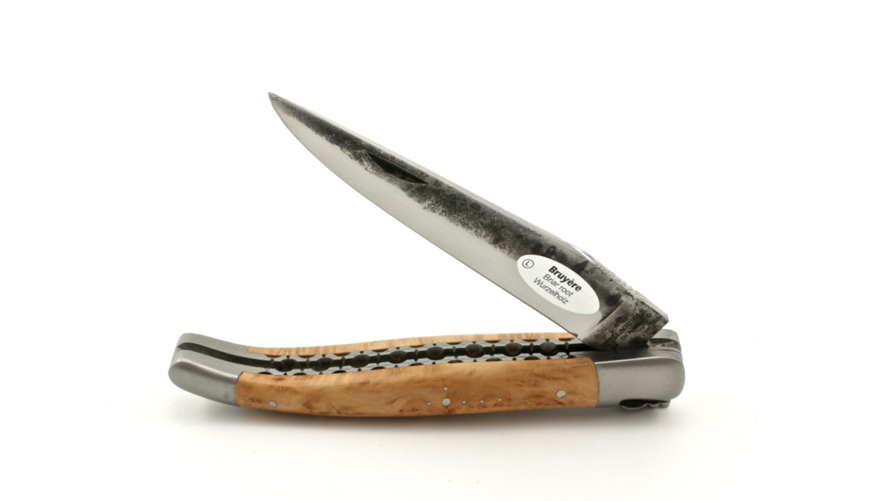 Laguiole en Aubrac Brut de Forge Bruyère Doppelplatine 12 cm