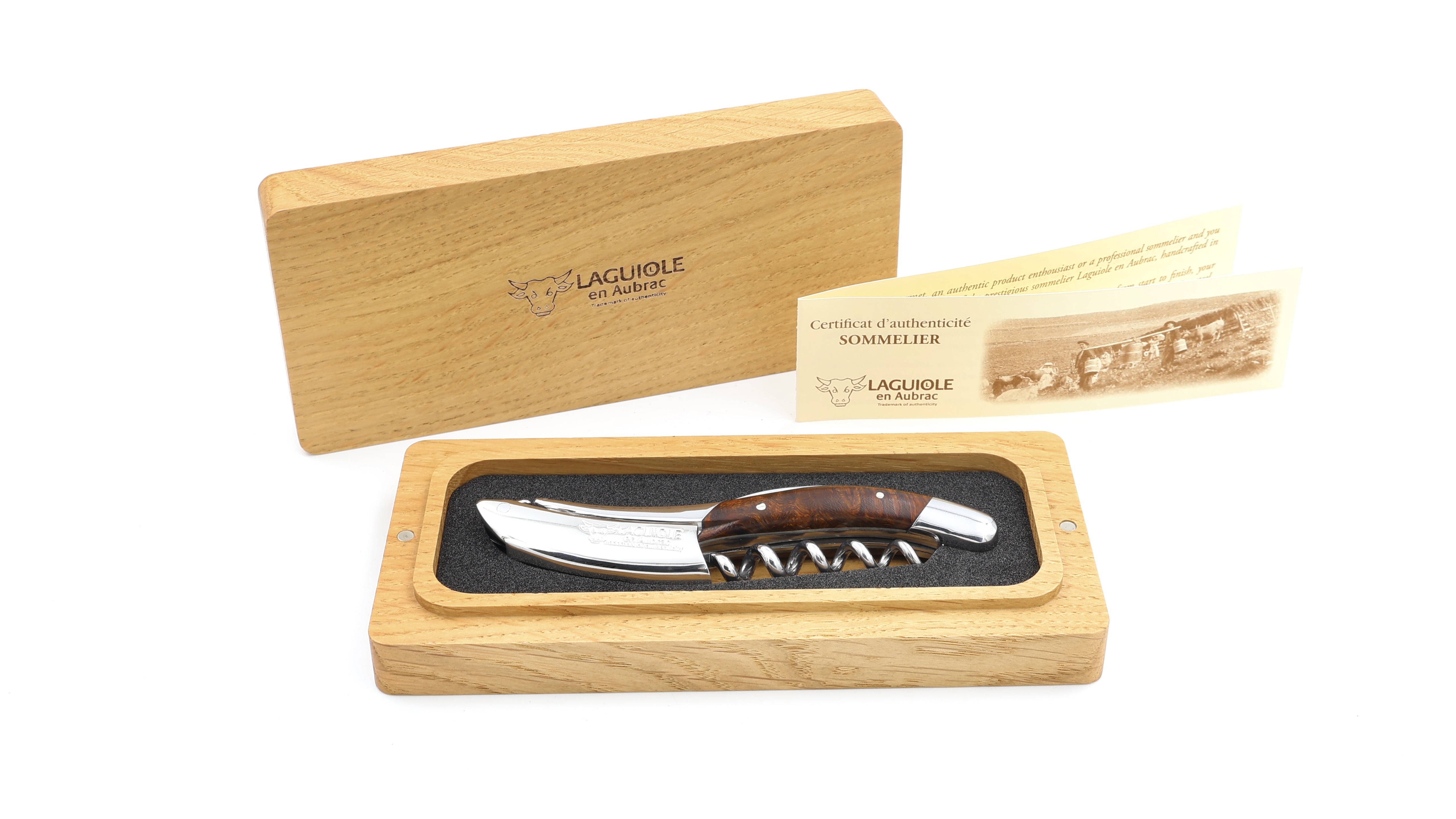Laguiole en Aubrac Laguiole Sommelier knife ironwood shiny