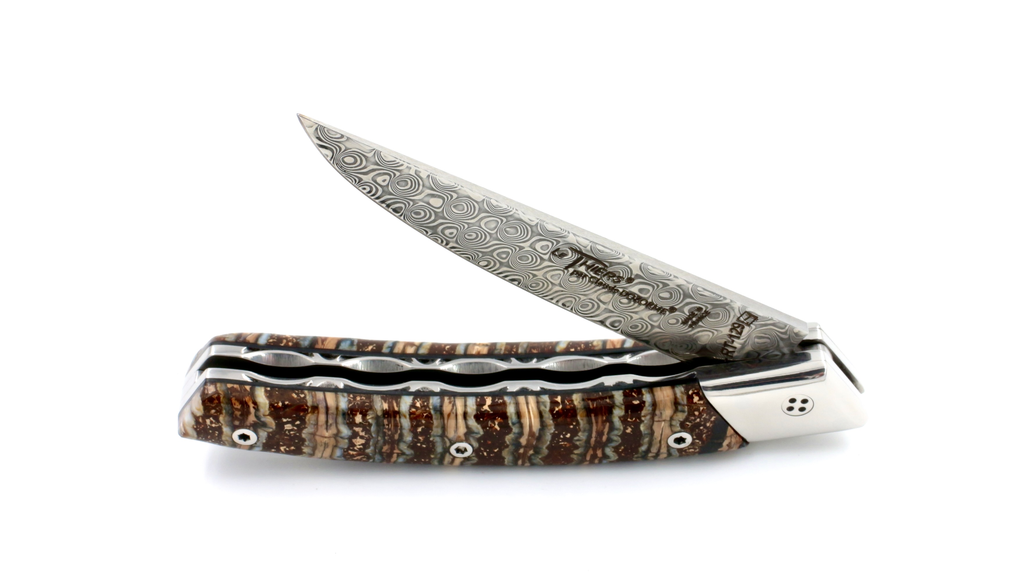 Claude DOZORME Thiers RLT L'ATELIER Mammutbackenzahn braun Damastklinge 
