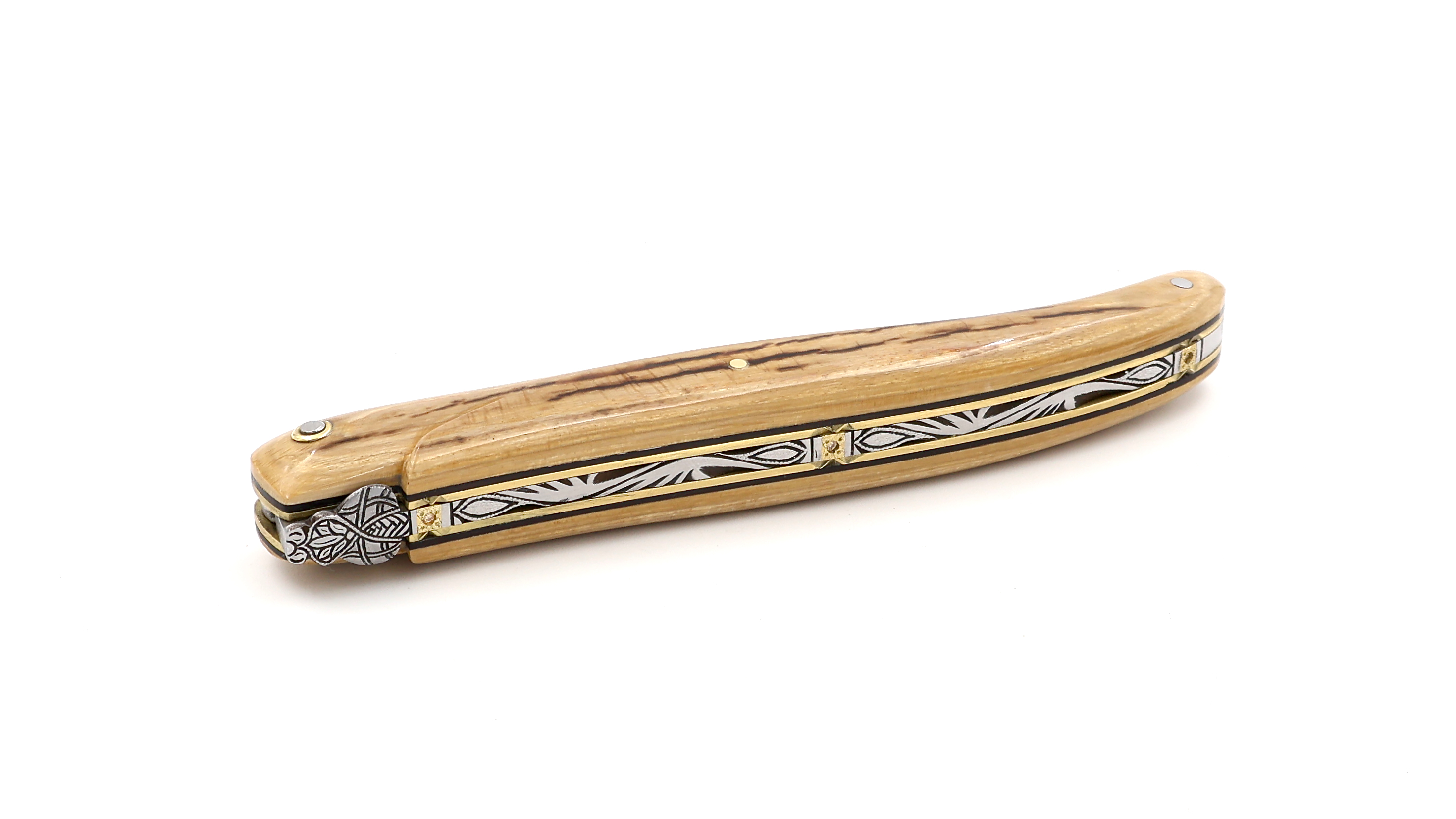 Laguiole en Aubrac laguiole knife DSC® damascus ECLIPSE mammoth crust 12 cm