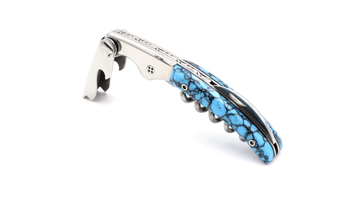 Claude DOZORME CLOS Laguiole Sommeliermesser Türkisstein 