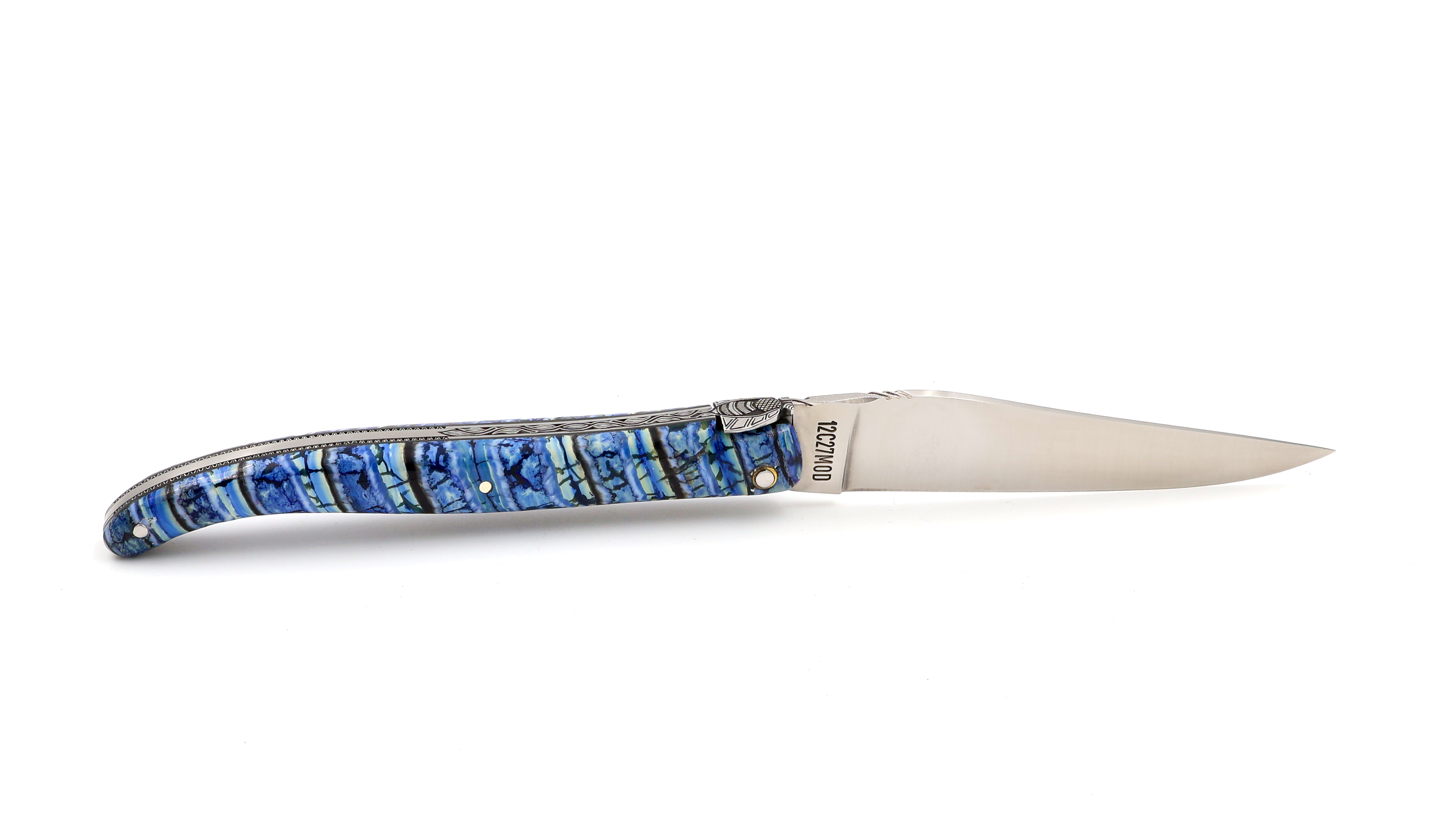 Laguiole en Aubrac unique piece Laguiole knife full handle mammoth tusk 12 cm